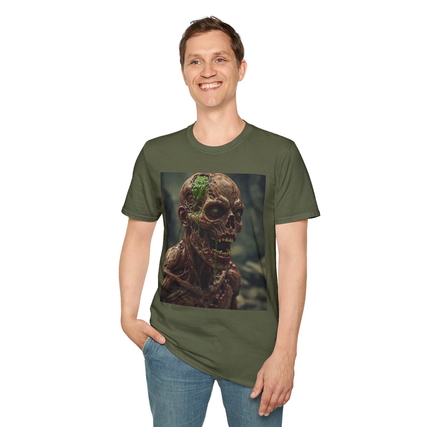 Unisex Softstyle T-Shirt - Skeletal Creepy Art Design