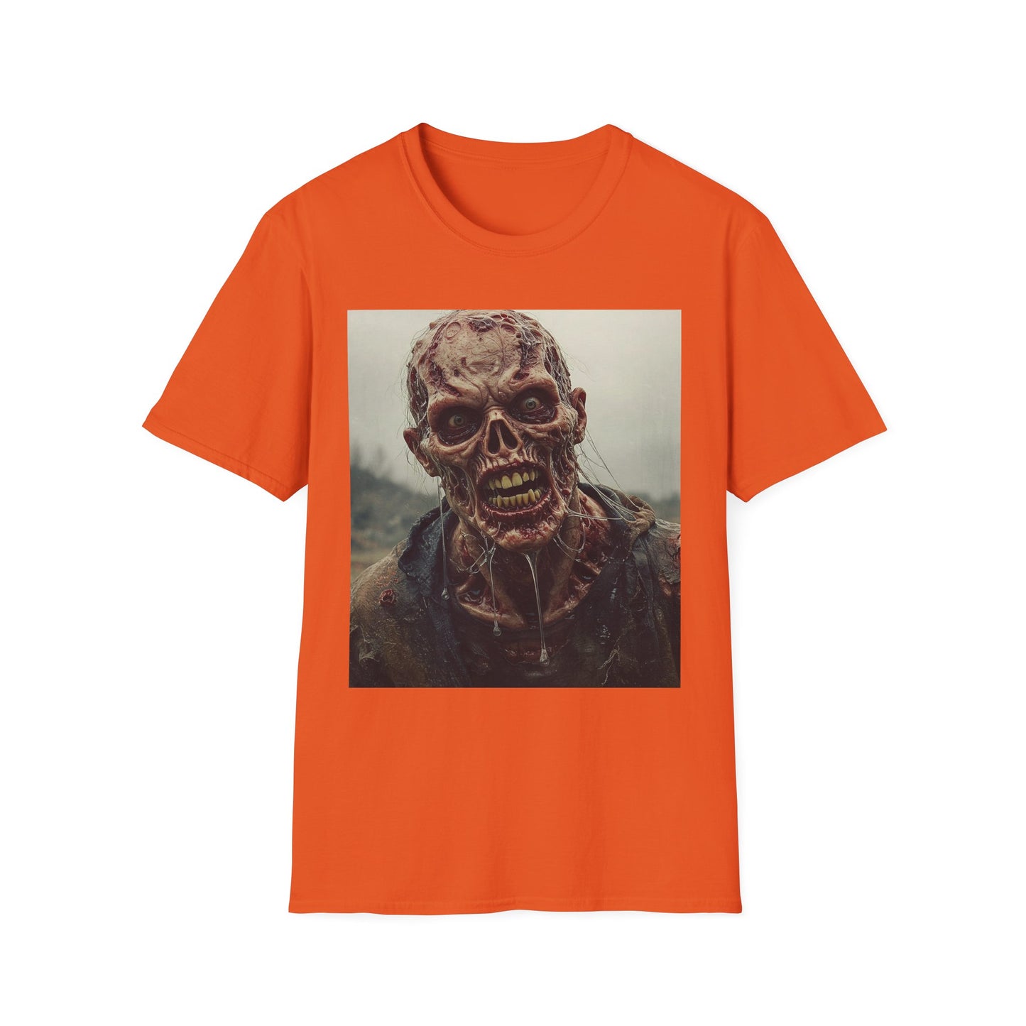 Apocalyptic Portrait Tee, bold, decaying zombie graphic