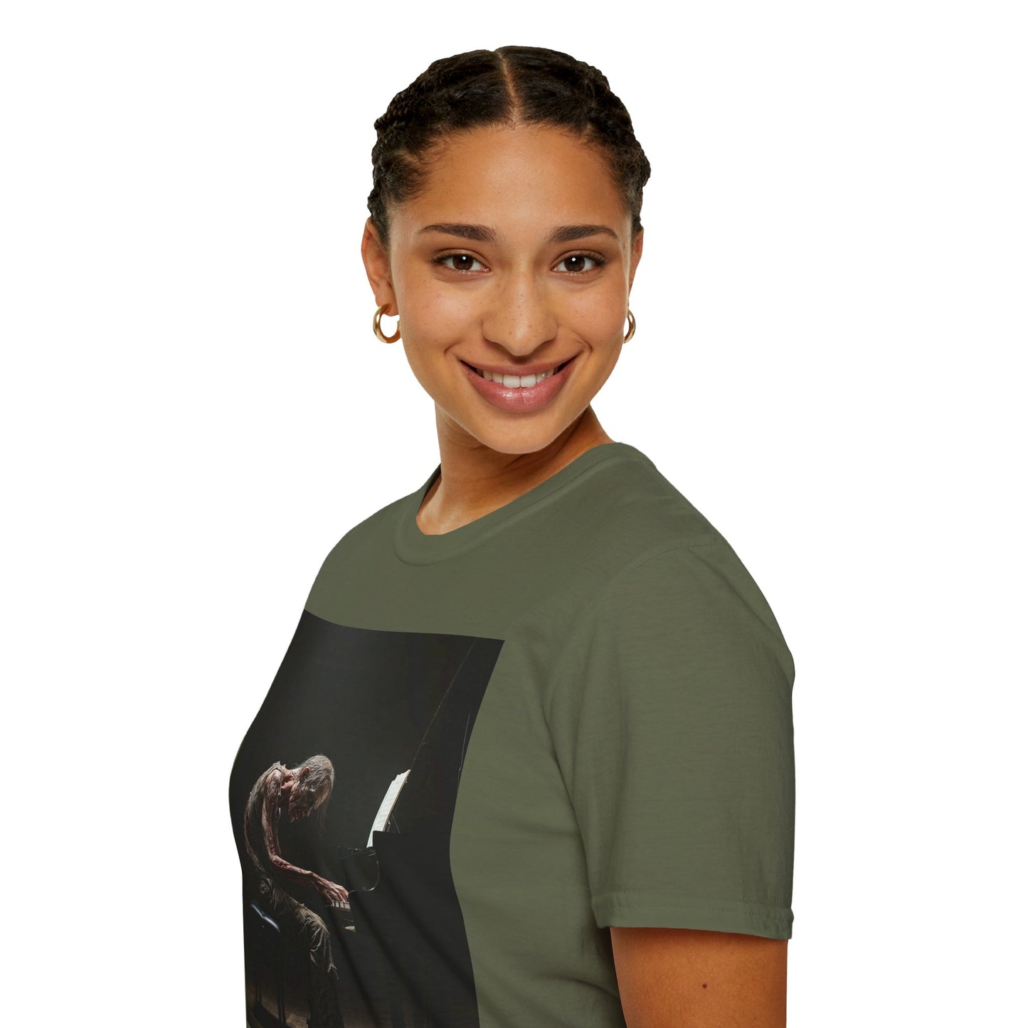 Soulful Pianist Unisex Softstyle T-Shirt - Perfect for Music Lovers