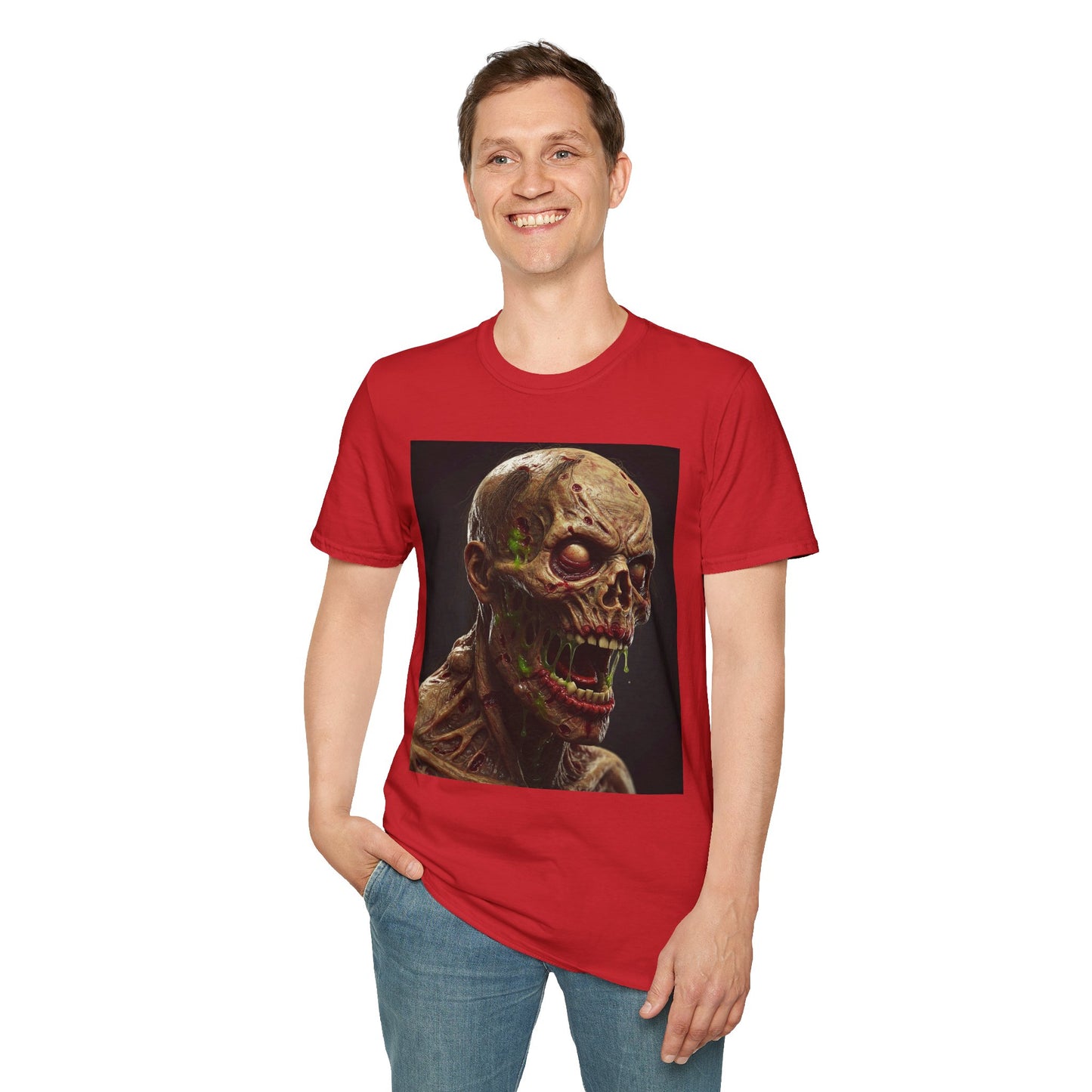 Creepy Skeleton Graphic T-Shirt - Unisex Softstyle Horror Tee