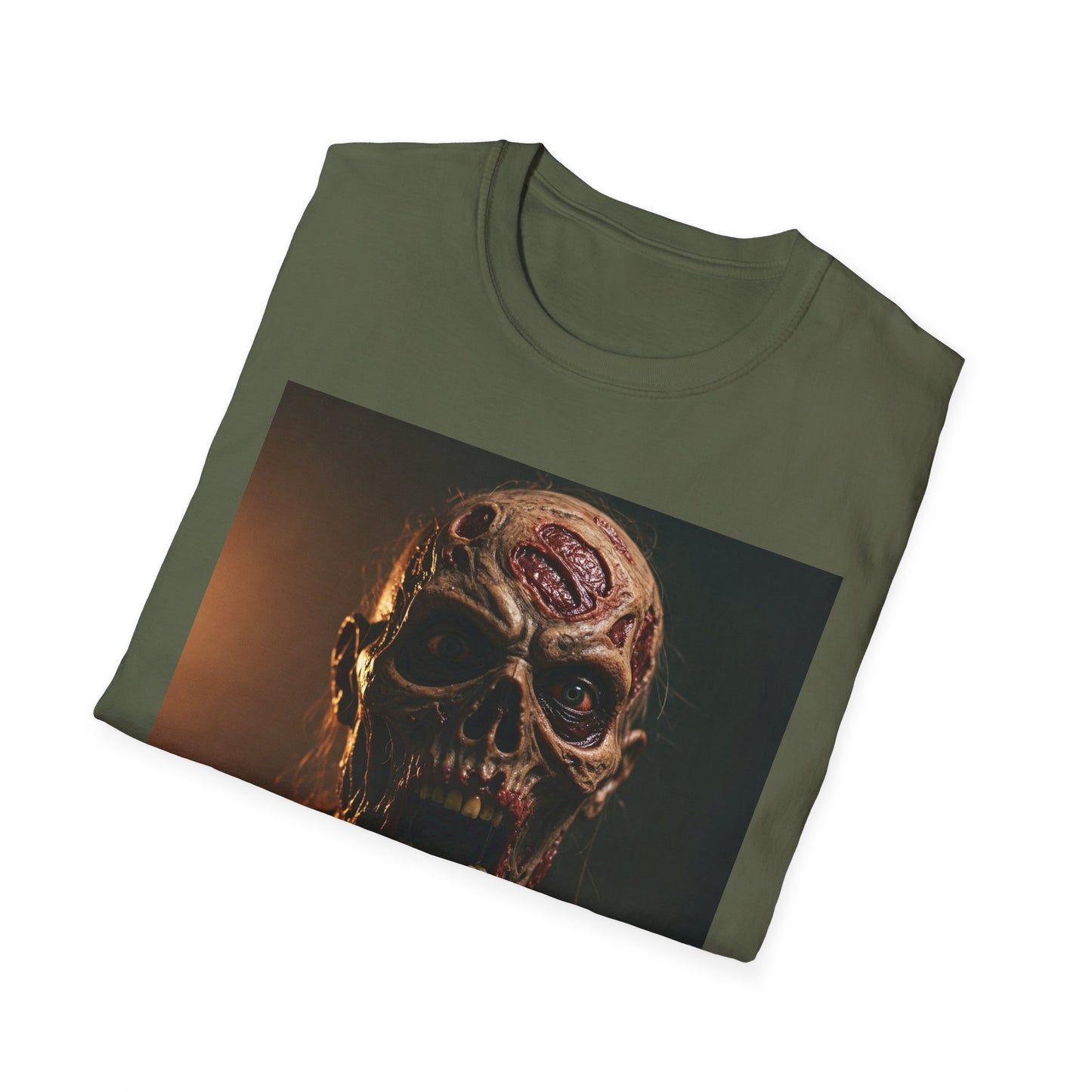 Apocalyptic Portrait Tee, bold, decaying zombie graphic