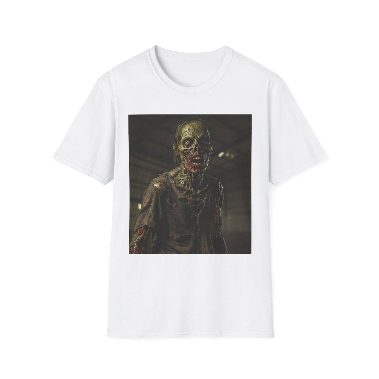 Apocalyptic Portrait Tee, bold, decaying zombie graphic