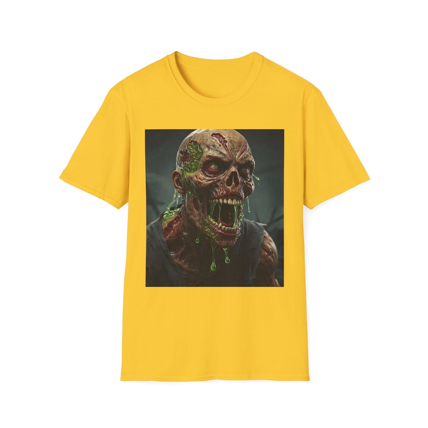 Apocalyptic Portrait Tee, bold, decaying zombie graphic