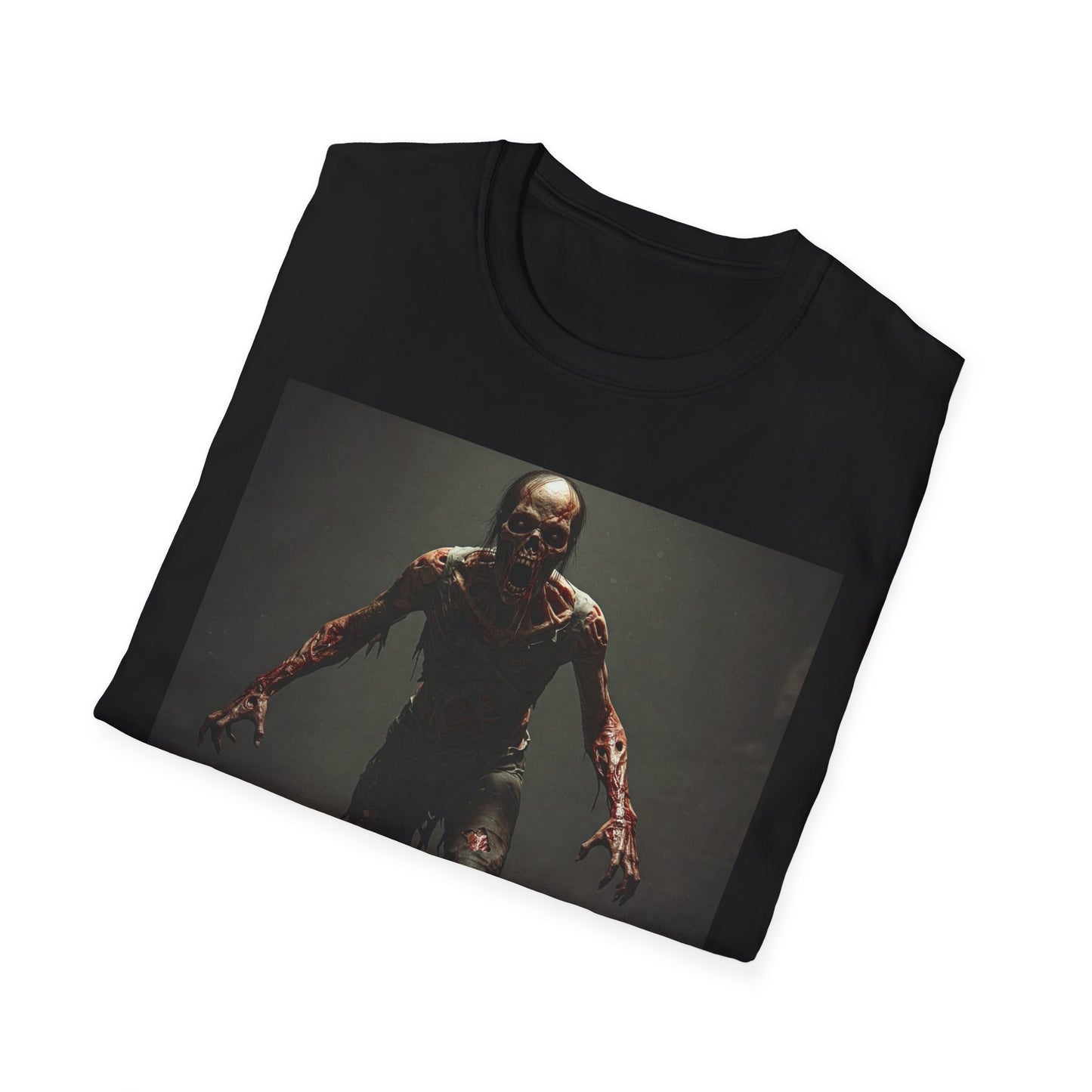 Apocalyptic Portrait Tee, bold, decaying zombie graphic