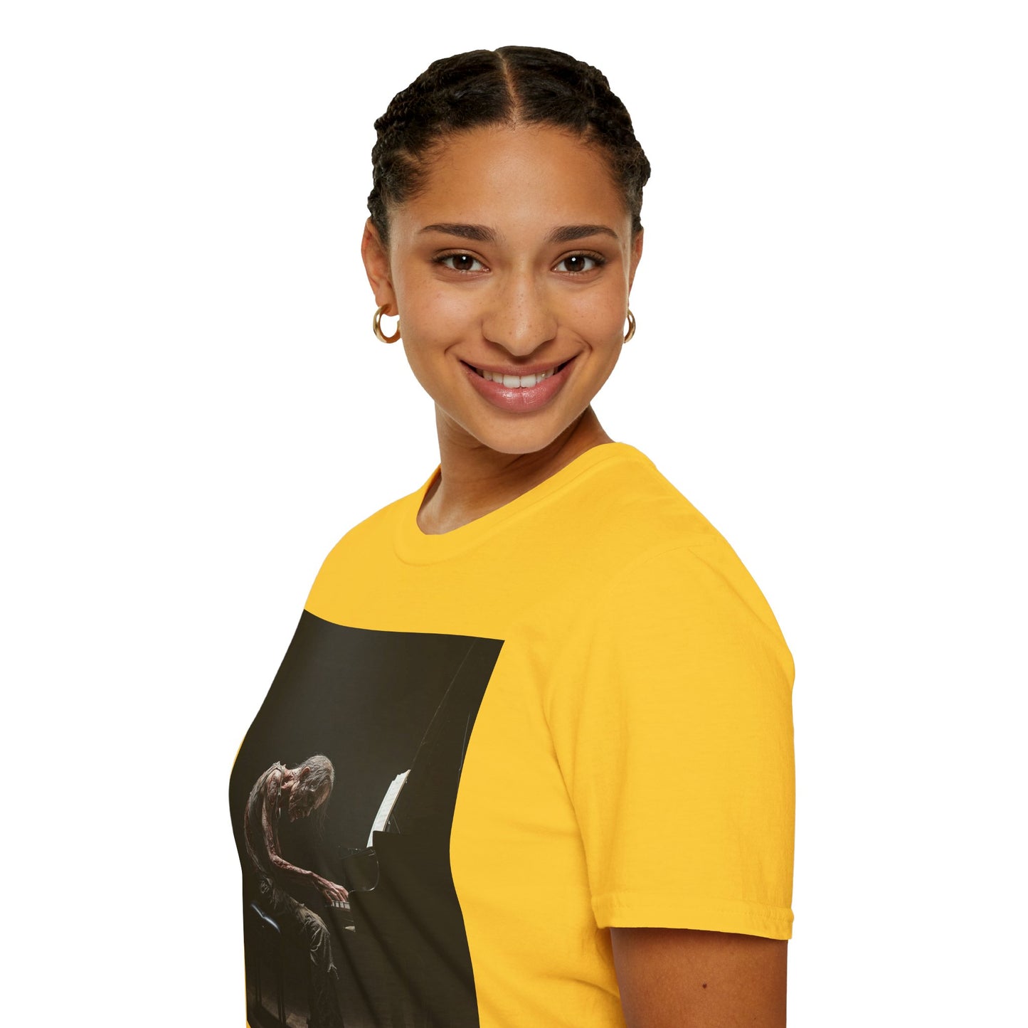 Soulful Pianist Unisex Softstyle T-Shirt - Perfect for Music Lovers