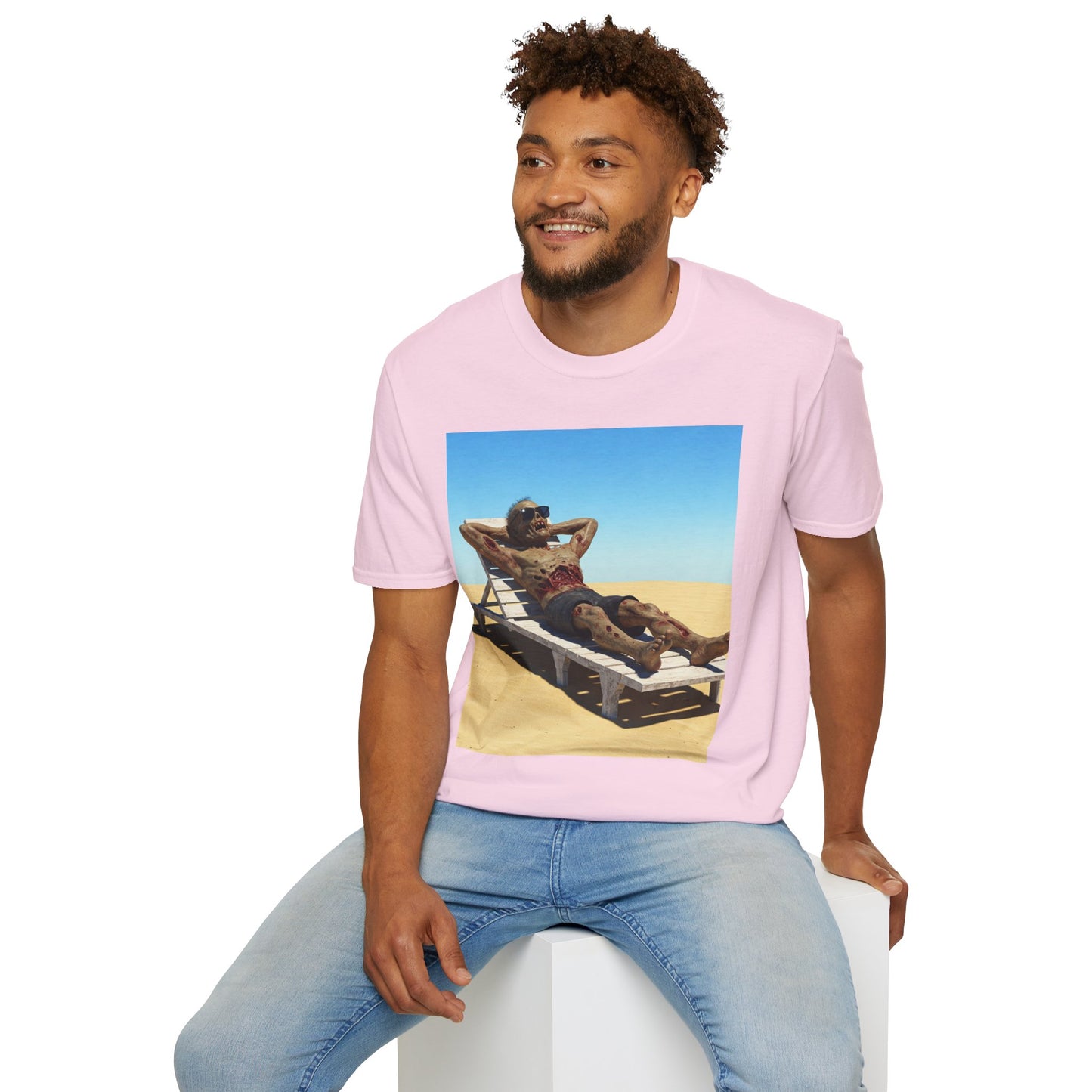 Relaxed Vibes Unisex Softstyle T-Shirt - Beach Chill Design