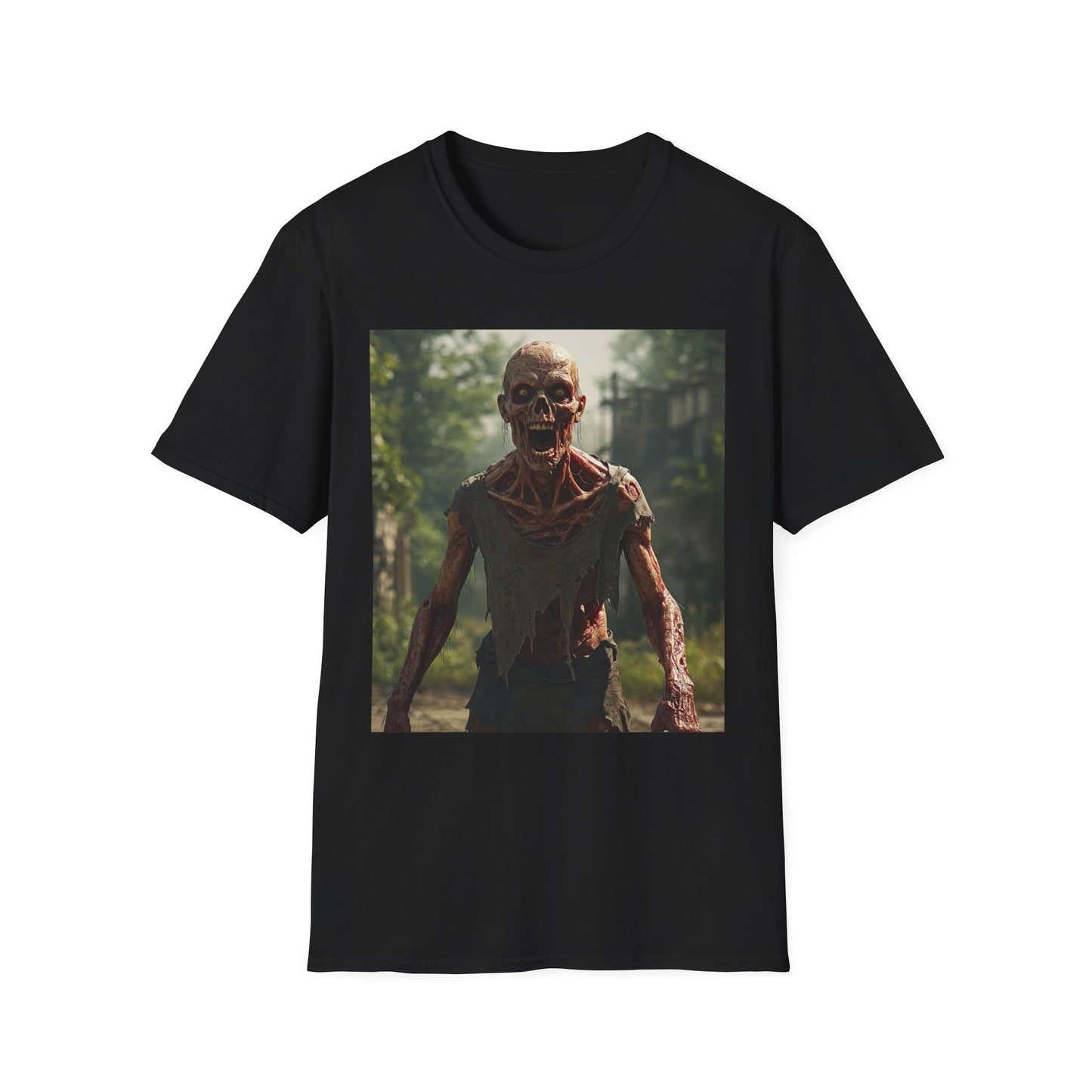 Zombie Graphic Unisex Softstyle T-Shirt - Casual Horror Apparel