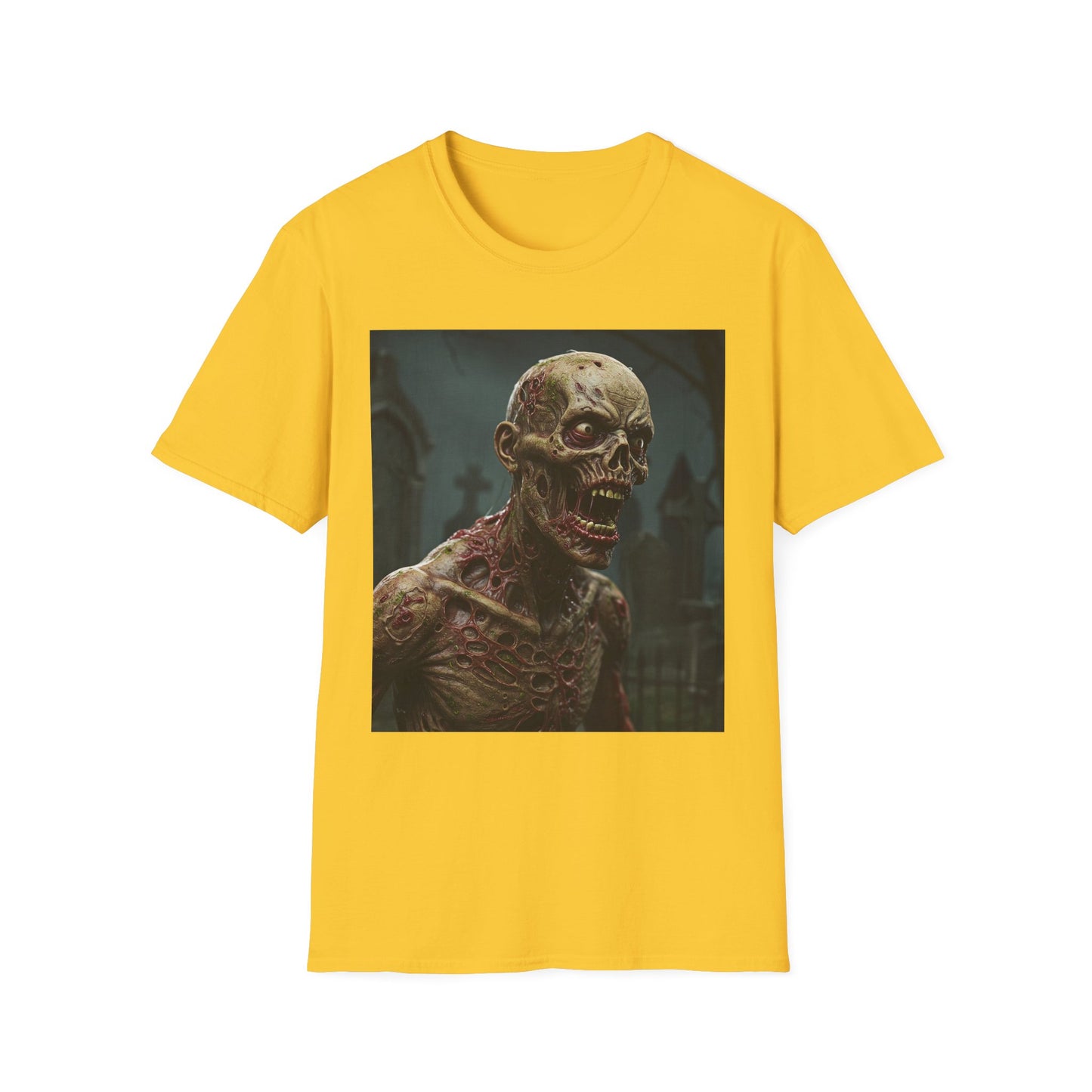 Creepy Zombie Graphic Unisex Softstyle T-Shirt