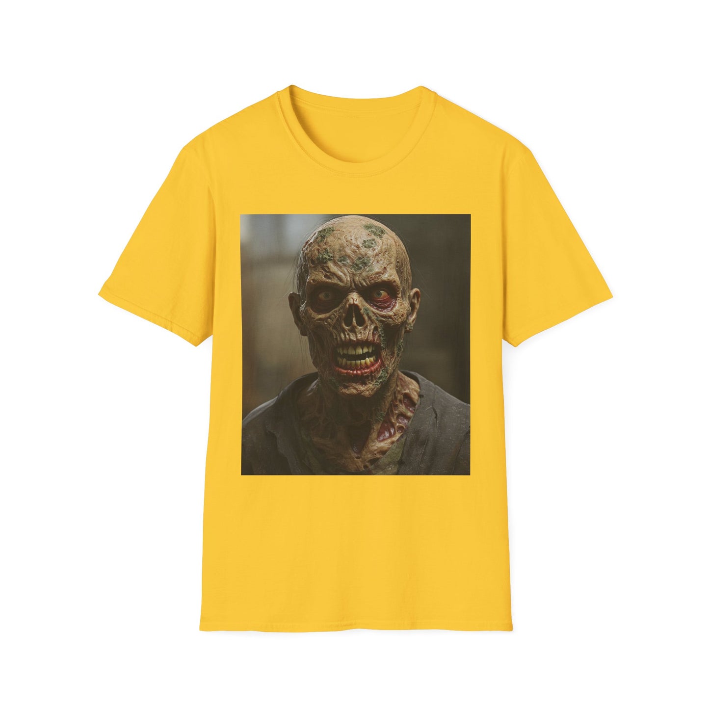 Apocalyptic Portrait Tee, bold, decaying zombie graphic