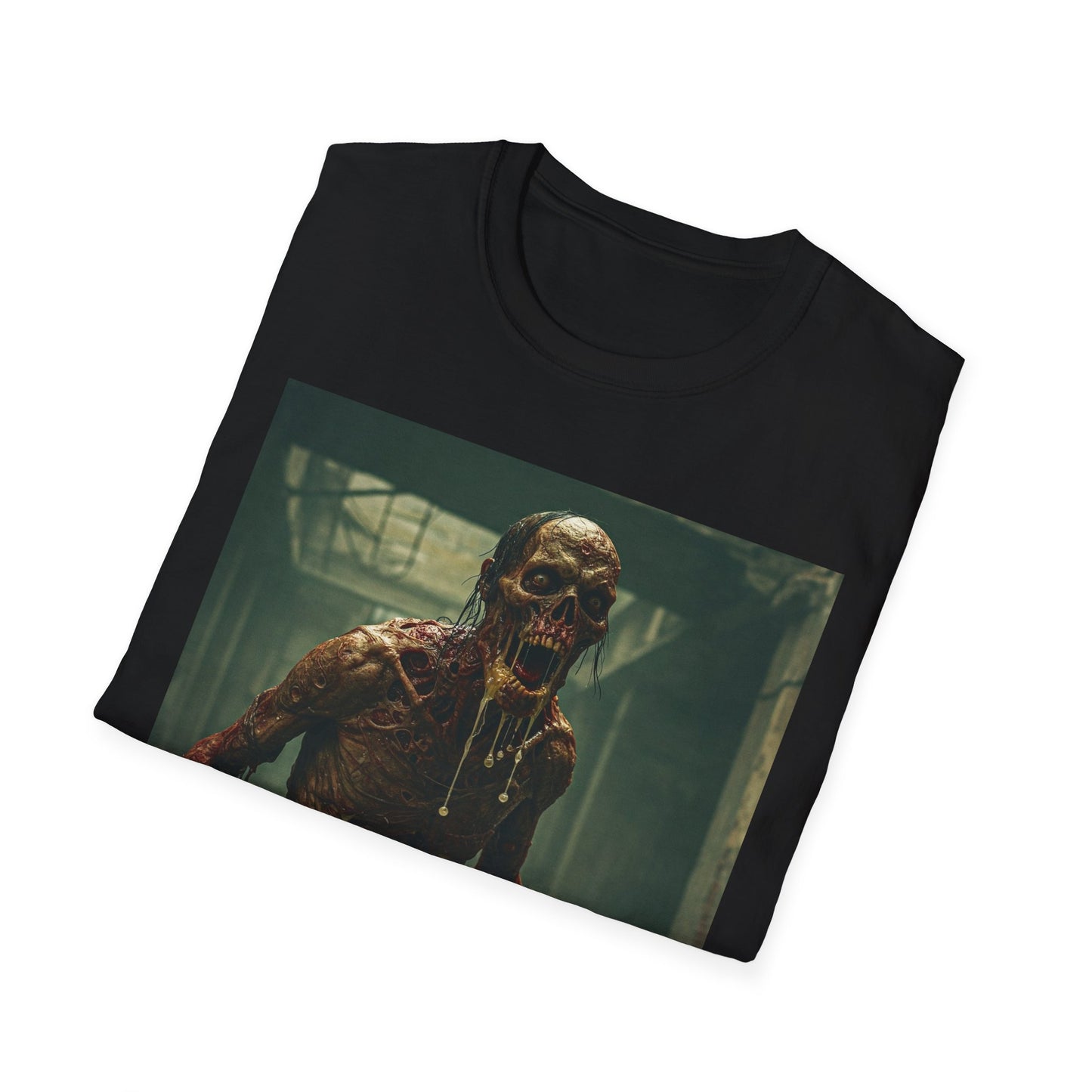 Horror Graphic Unisex T-Shirt - Spooky Zombie Design - Perfect for Halloween and Horror Fans