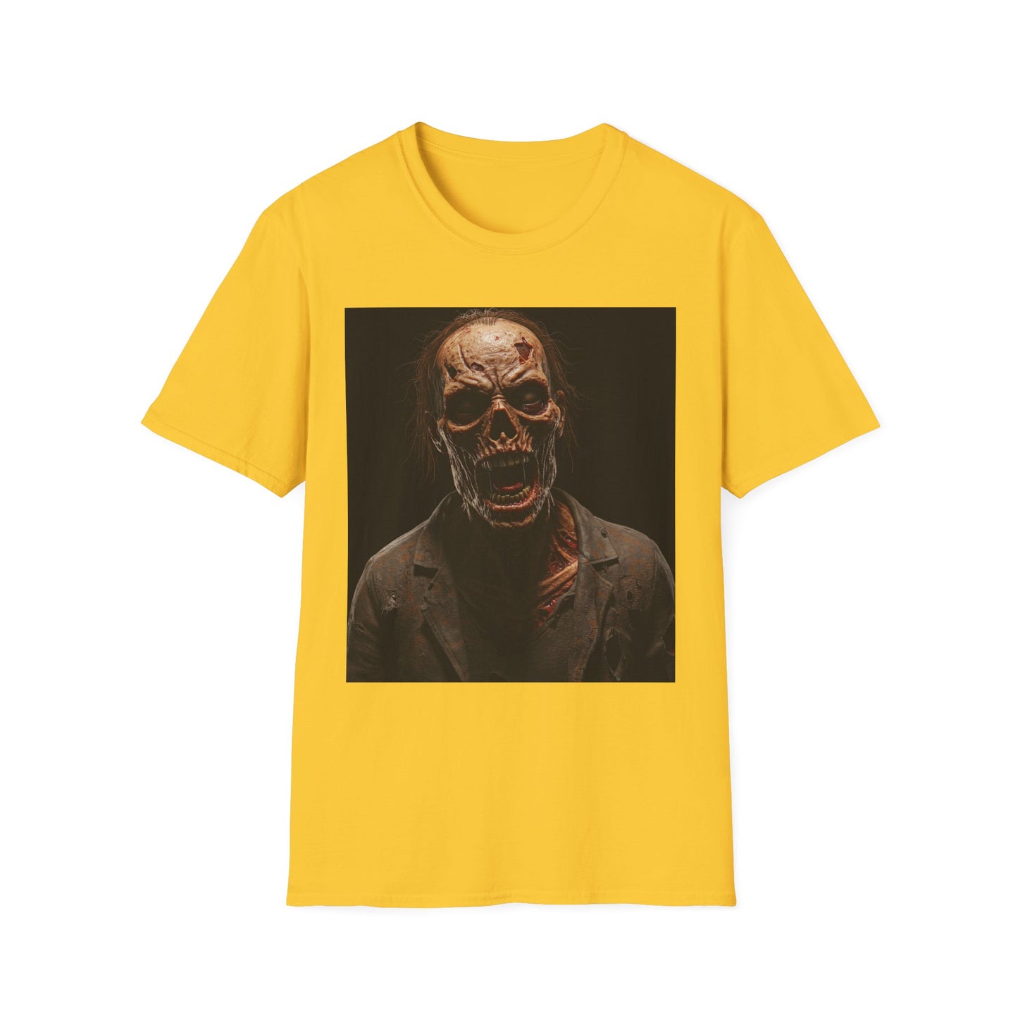 Apocalyptic Portrait Tee, bold, decaying zombie graphic