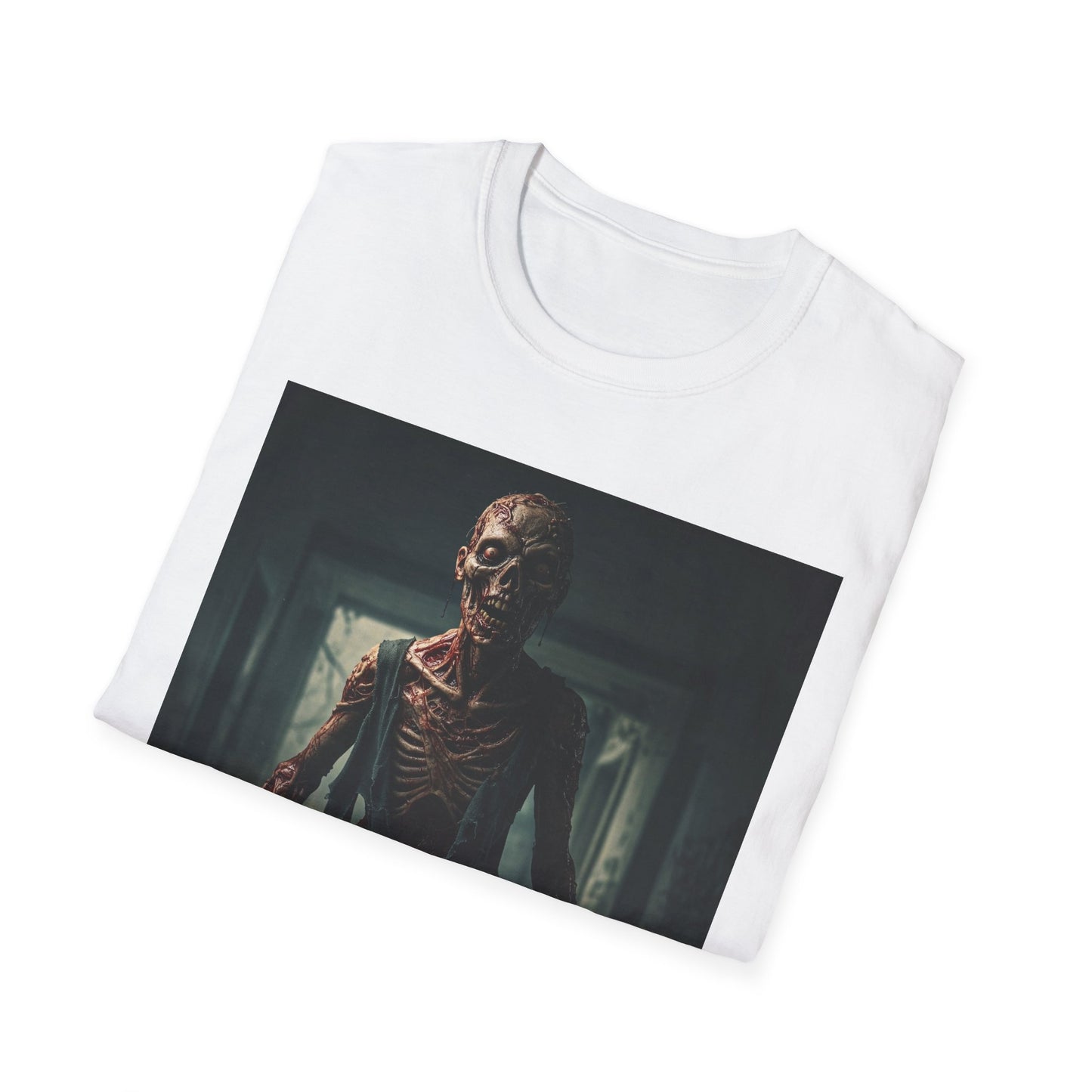 Apocalyptic Portrait Tee, bold, decaying zombie graphic