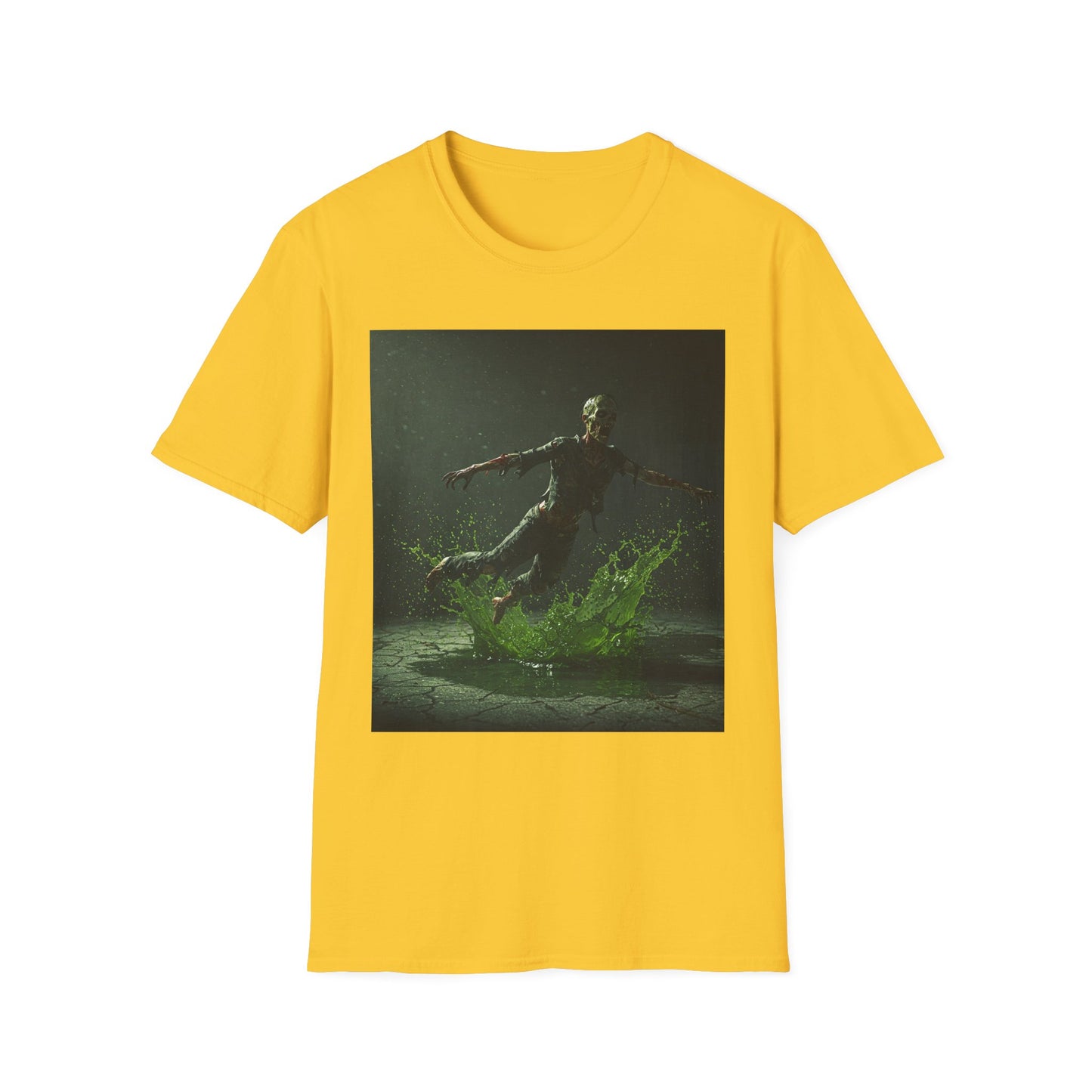 Apocalyptic Portrait Tee, bold, decaying zombie graphic