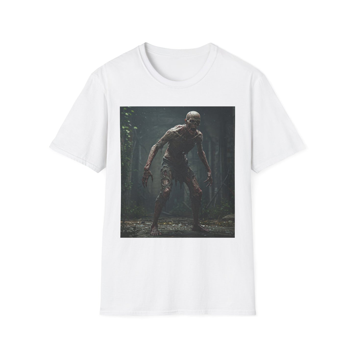 Horror Creature Unisex Softstyle T-Shirt - Spooky Graphic Tee