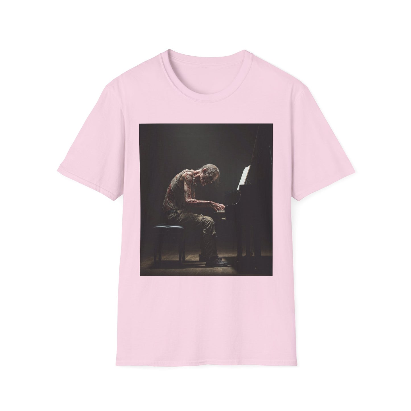 Soulful Pianist Unisex Softstyle T-Shirt - Perfect for Music Lovers