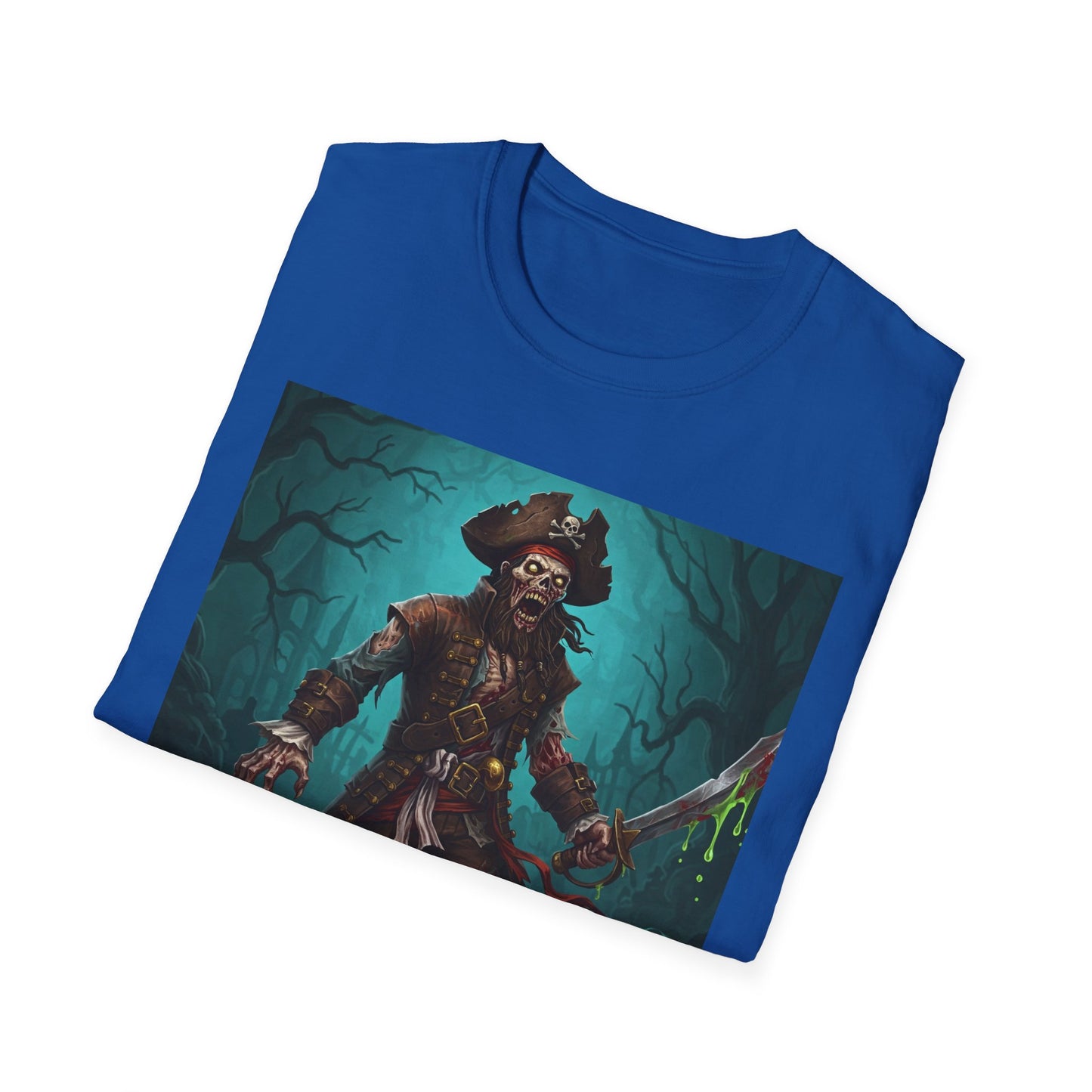 Pirate Apocalyptic Portrait Tee, bold, decaying zombie graphic