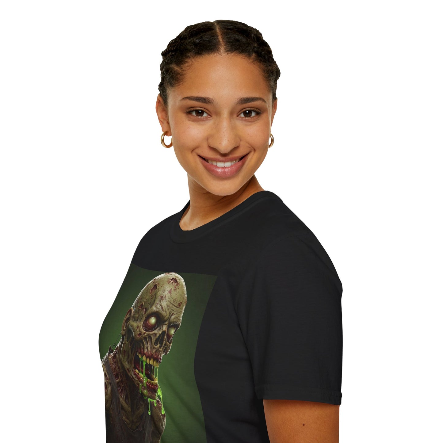 Zombie Graphic Unisex Softstyle T-Shirt - Perfect for Halloween and Horror Fans