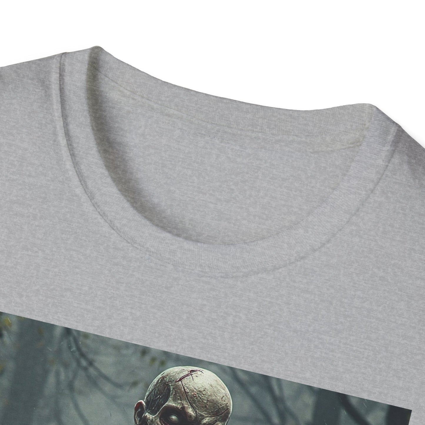 Creepy Zombie Apocalyptic Portrait Tee, bold, decaying zombie graphic