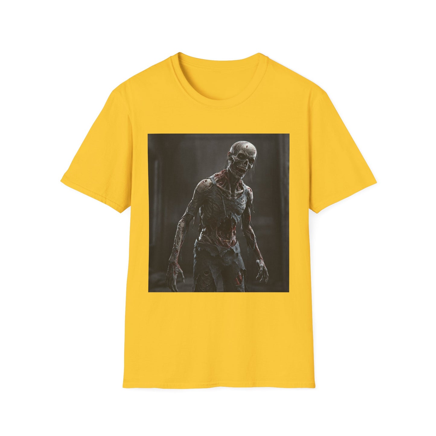 Apocalyptic Portrait Tee, bold, decaying zombie graphic