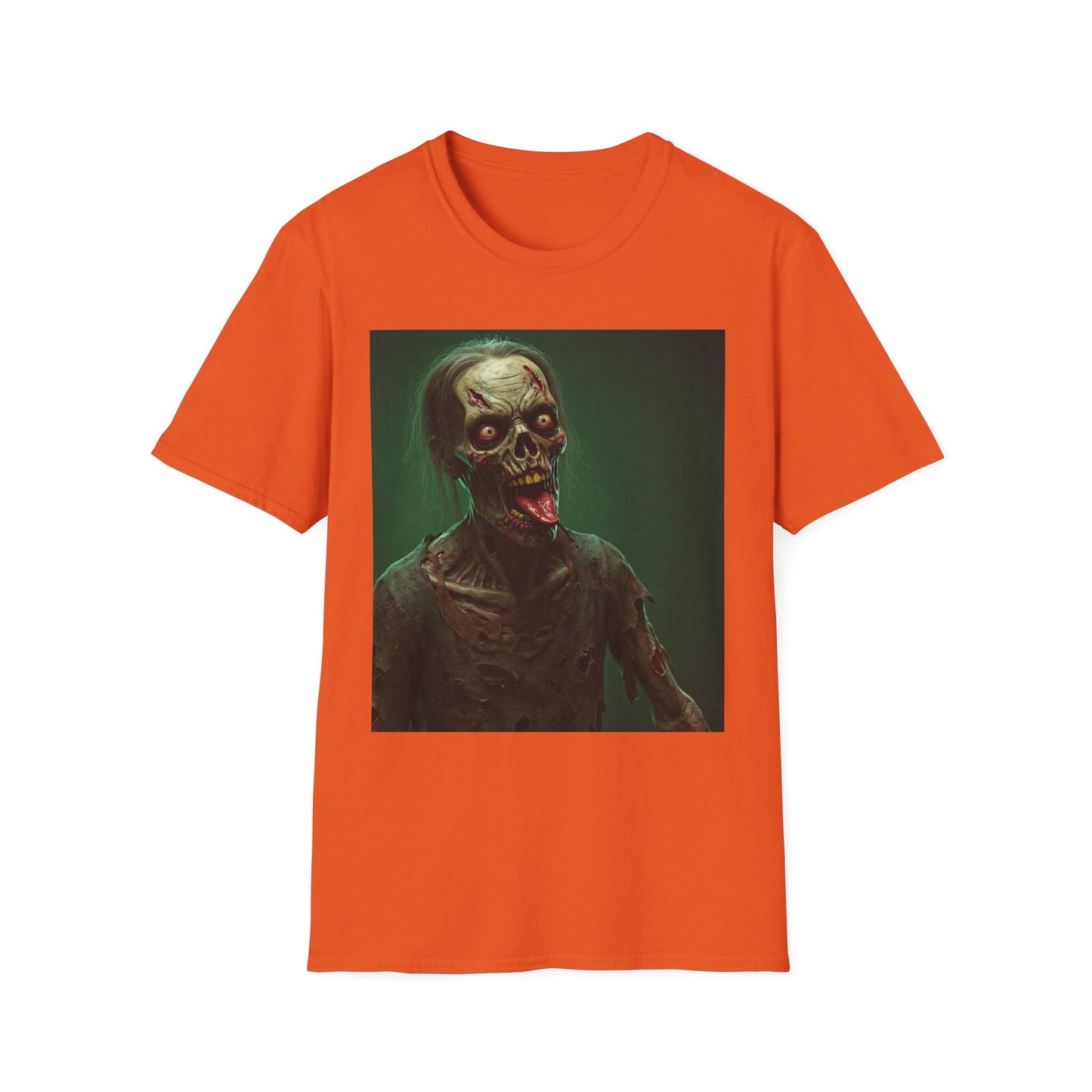 Apocalyptic Portrait Tee, bold, decaying zombie graphic