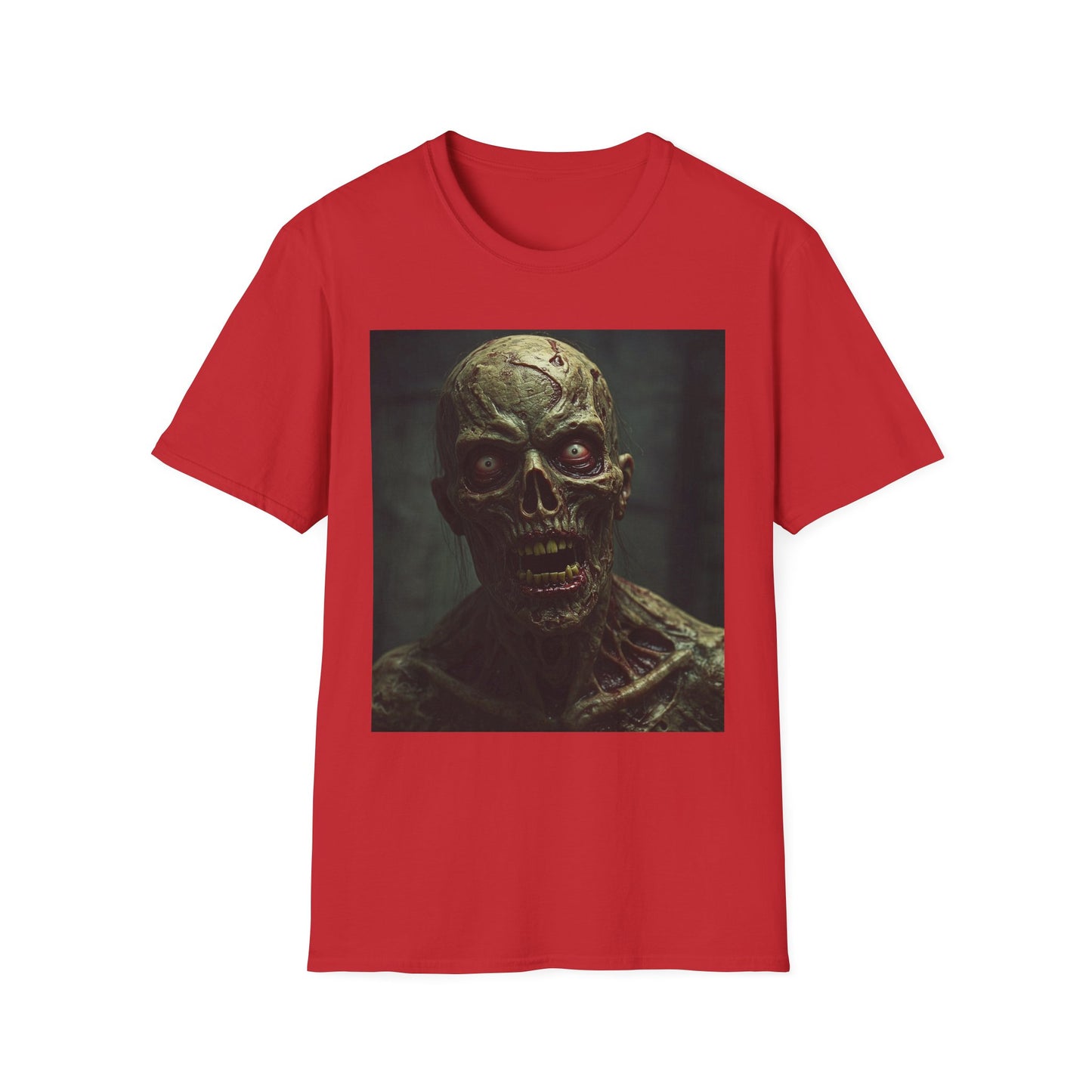 Apocalyptic Portrait Tee, bold, decaying zombie graphic