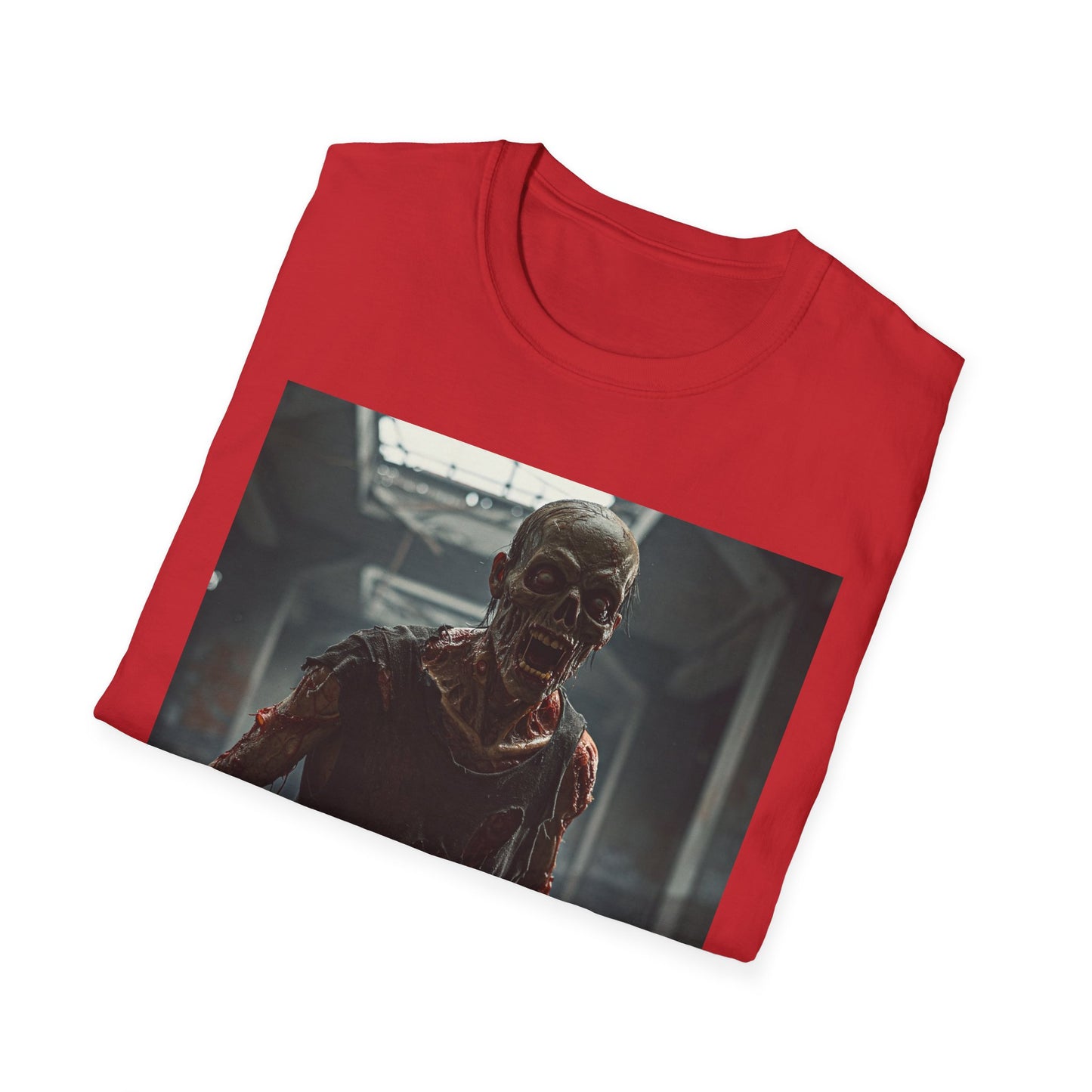 Apocalyptic Portrait Tee, bold, decaying zombie graphic