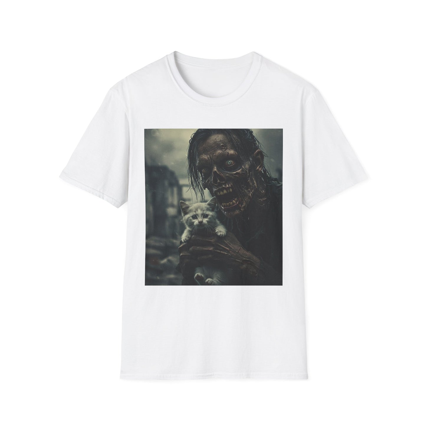 Apocalyptic Portrait Tee, bold, decaying zombie graphic