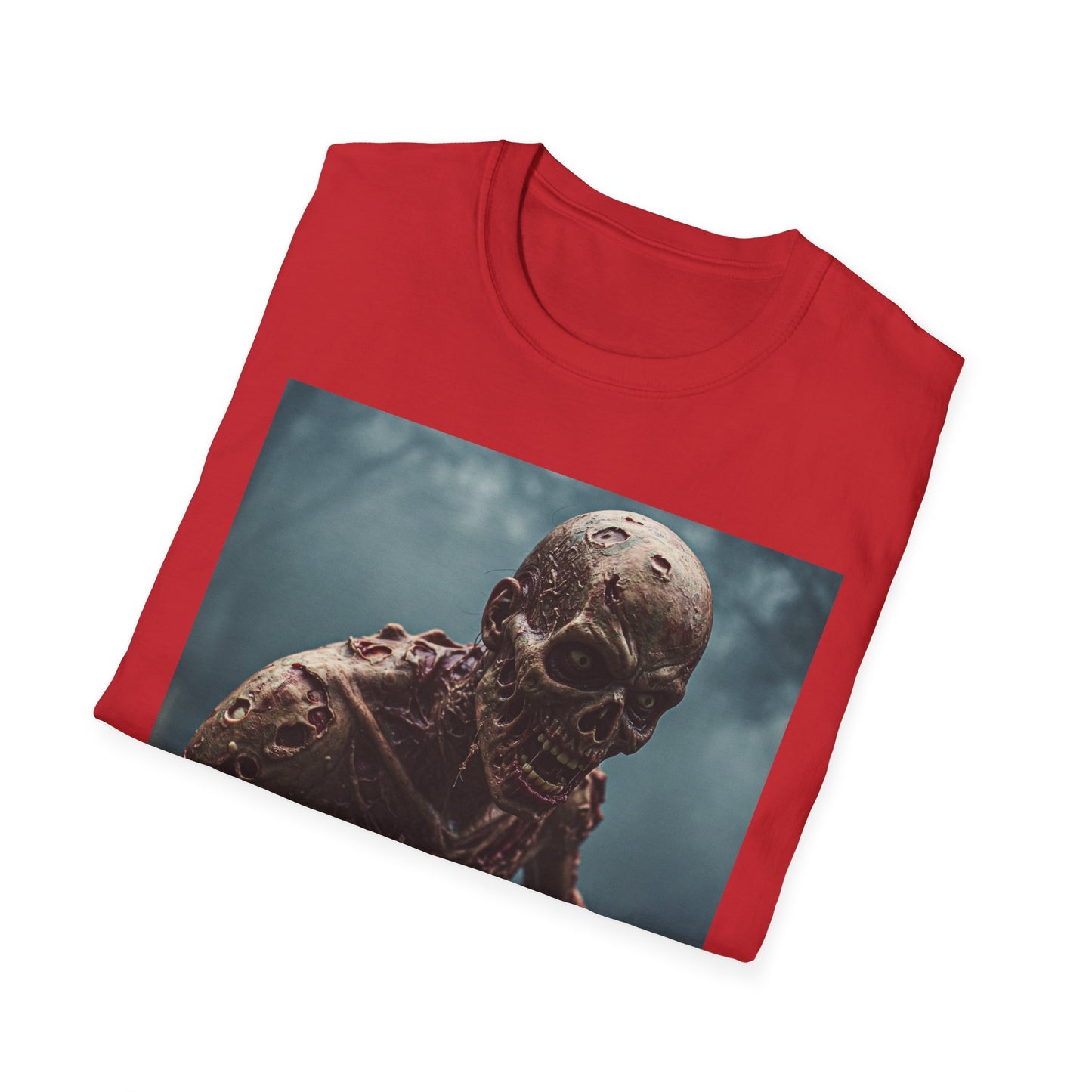 Apocalyptic Portrait Tee, bold, decaying zombie graphic