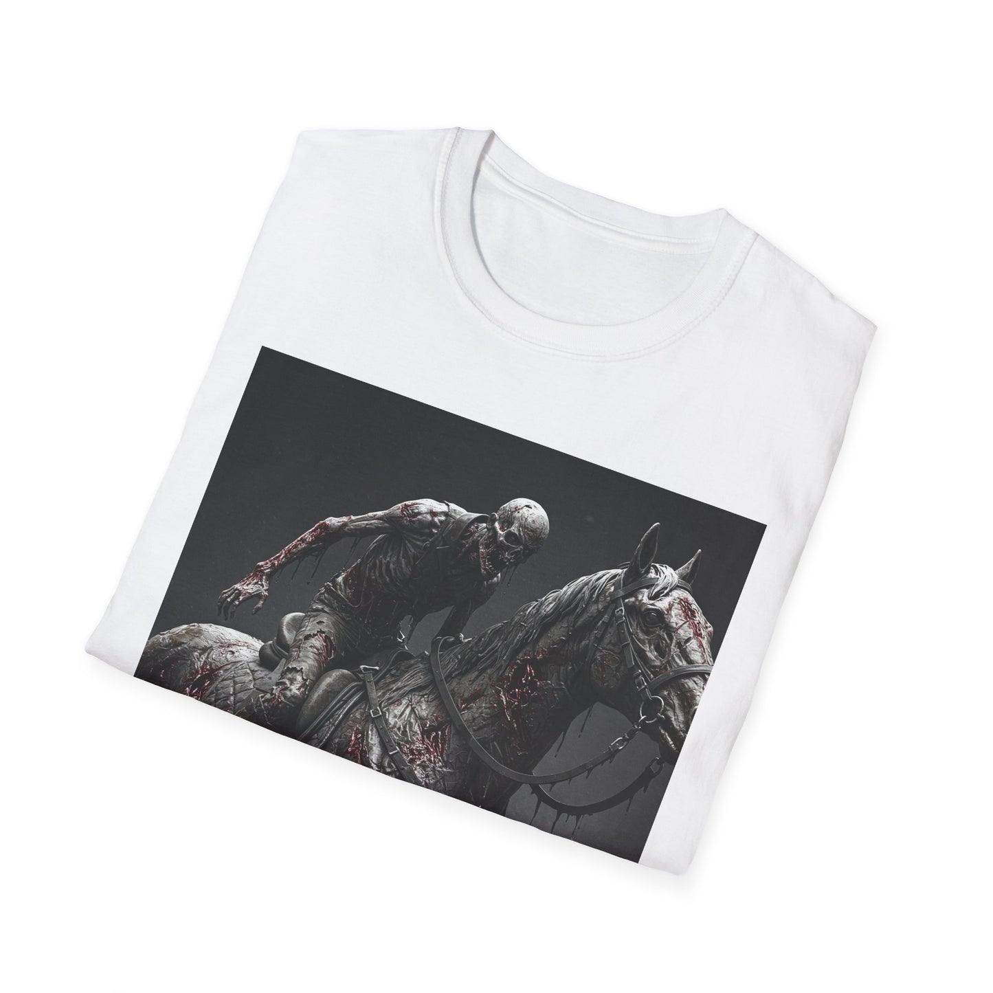 Zombie Horse Apocalyptic Portrait Tee, bold, decaying zombie graphic