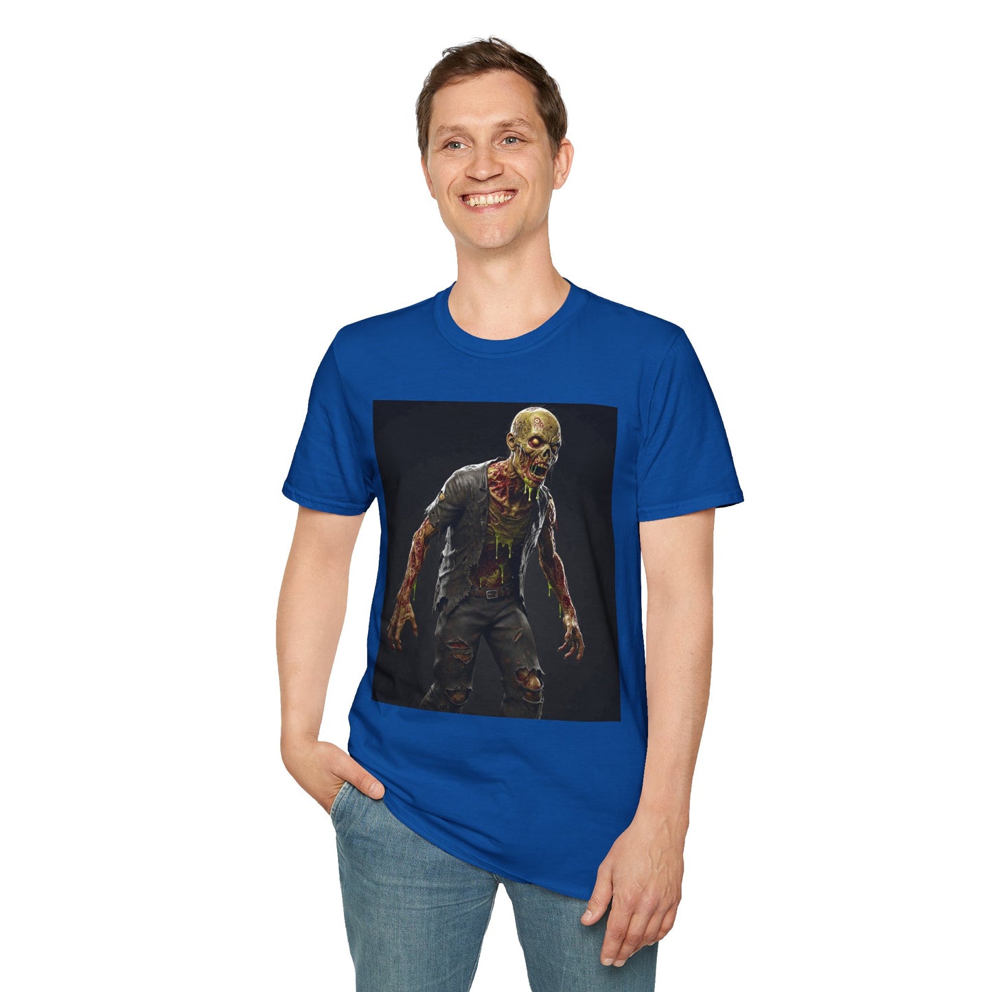 Zombie Graphic Unisex Softstyle T-Shirt | Perfect for Halloween and Horror Fans