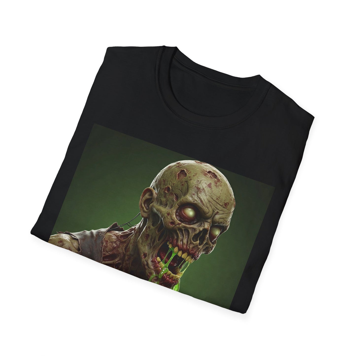 Zombie Graphic Unisex Softstyle T-Shirt - Perfect for Halloween and Horror Fans