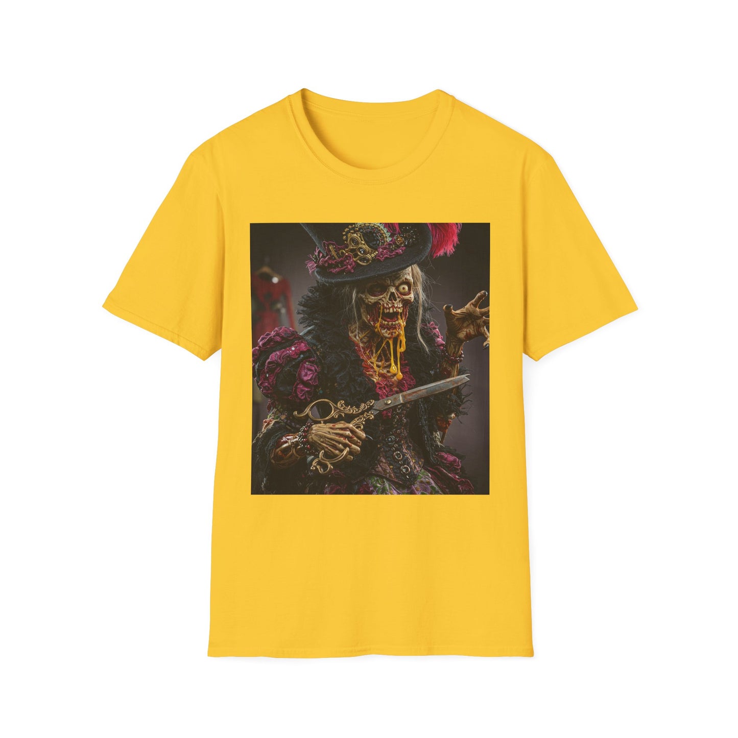 Apocalyptic Portrait Tee, bold, decaying zombie graphic