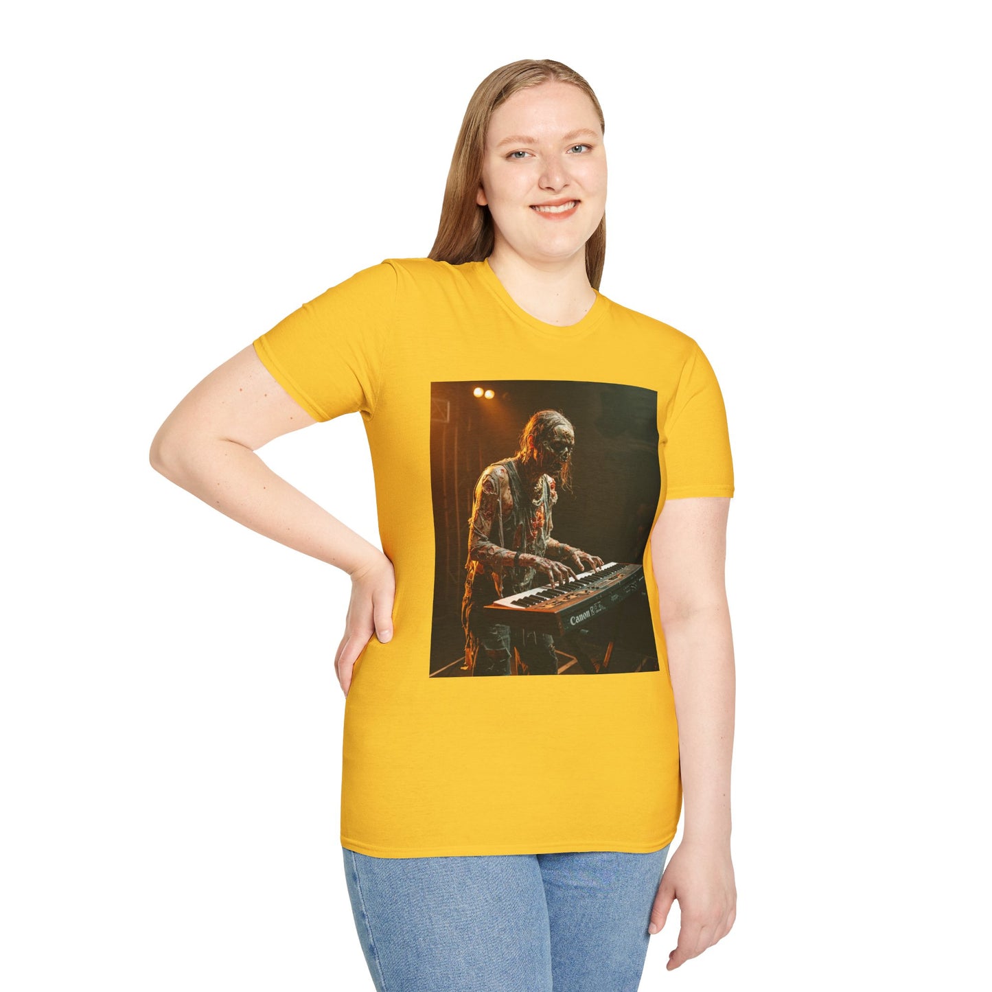 Vintage Musician Unisex Softstyle T-Shirt - Retro Concert Vibe