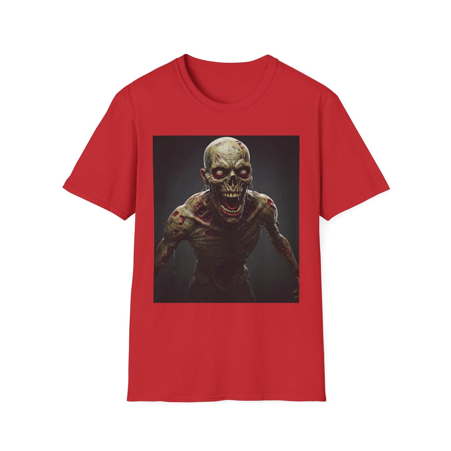 Apocalyptic Portrait Tee, bold, decaying zombie graphic