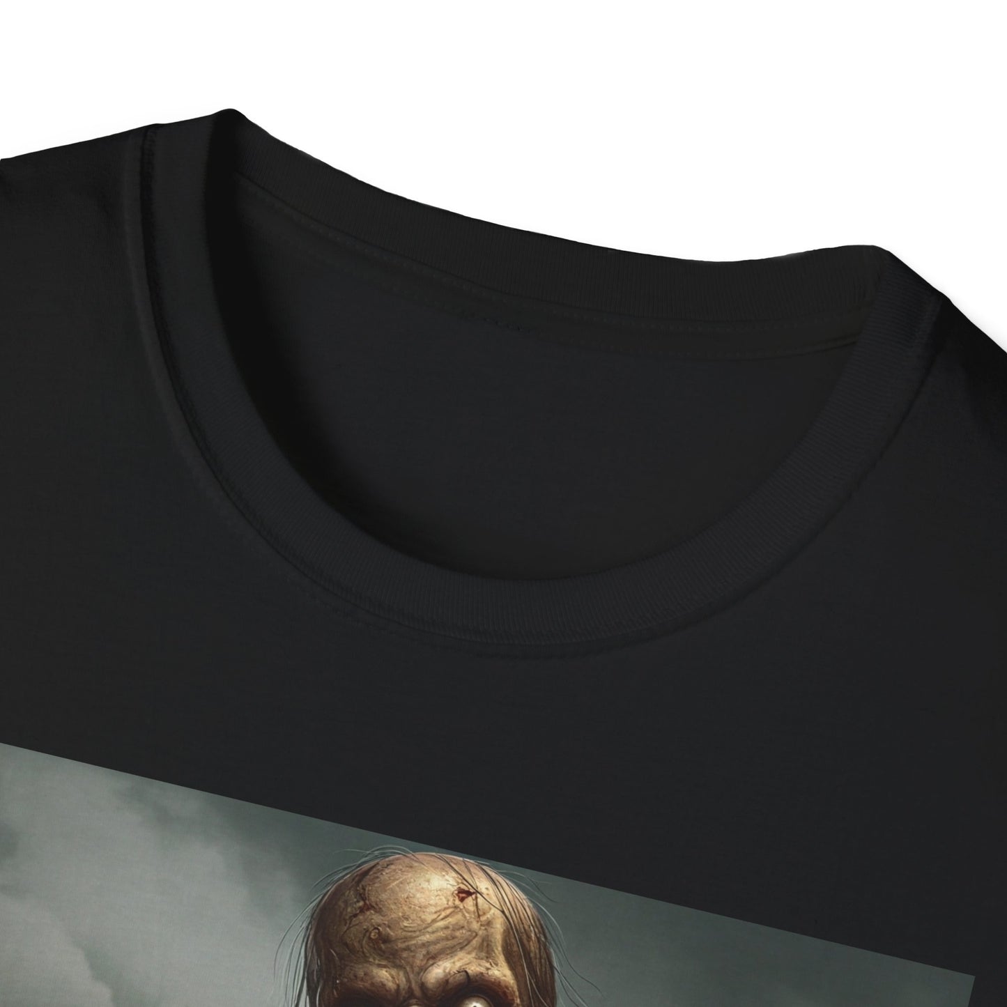 Apocalyptic Portrait Tee, bold, decaying zombie graphic