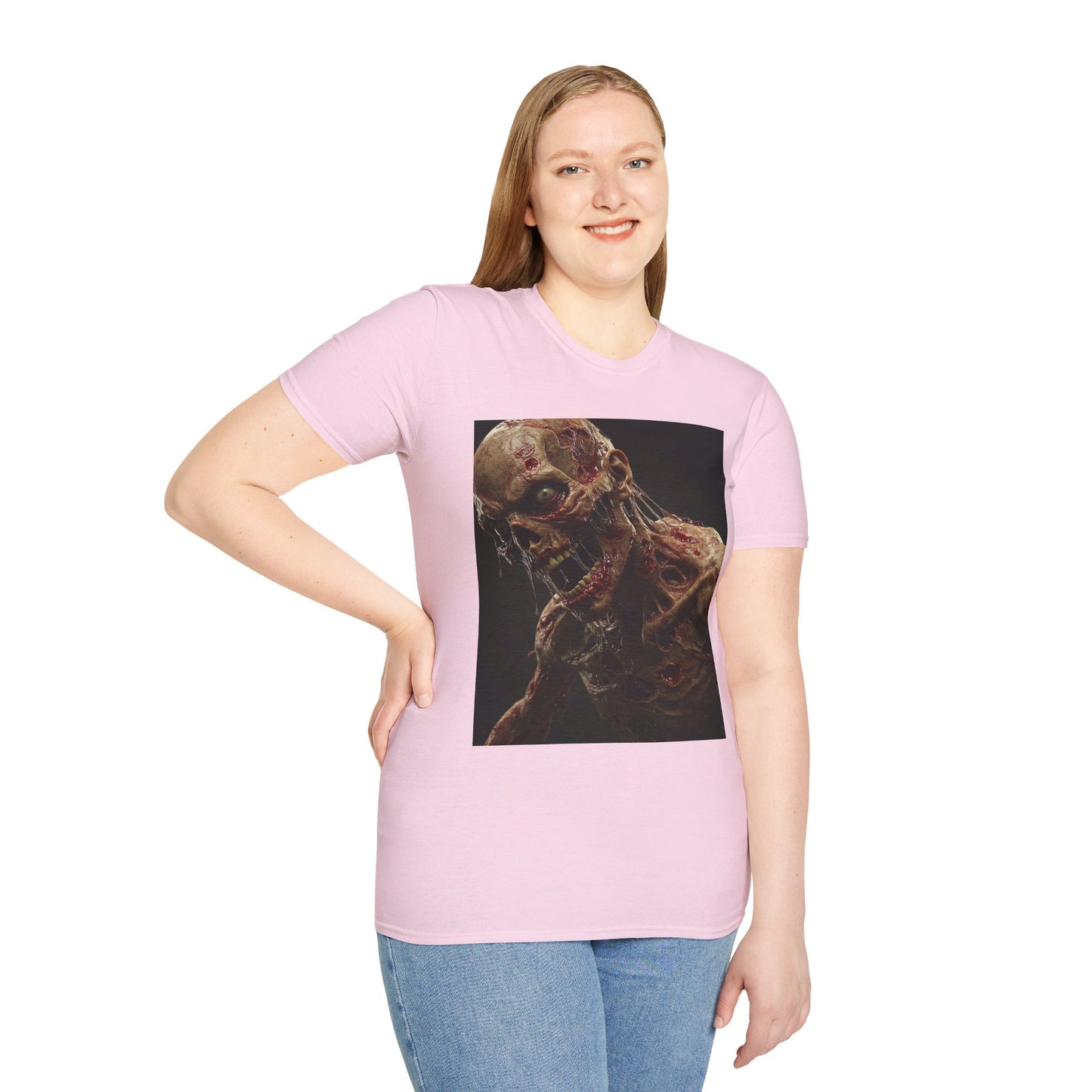 Zombie Art Unisex Softstyle T-Shirt - Graphic Horror Tee