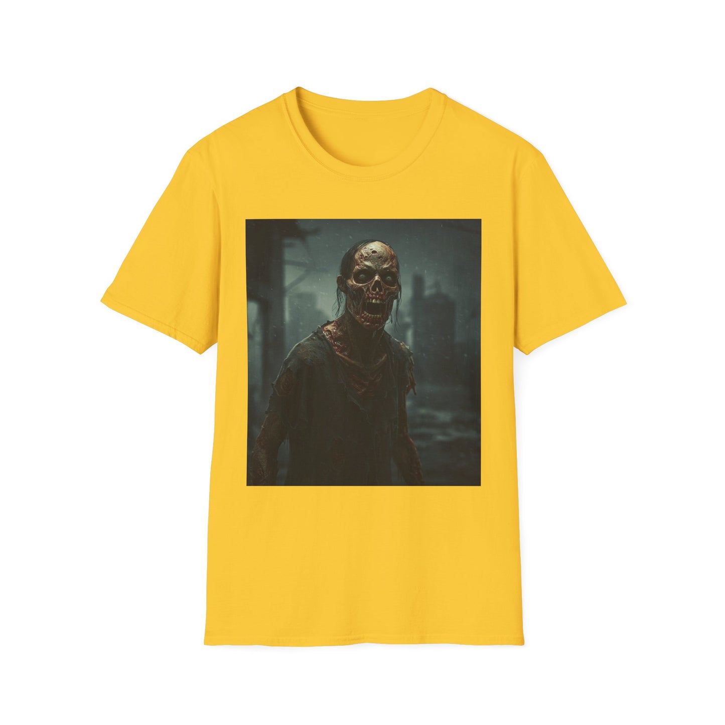 Zombie Apocalypse Apocalyptic Portrait Tee, bold, decaying zombie graphic