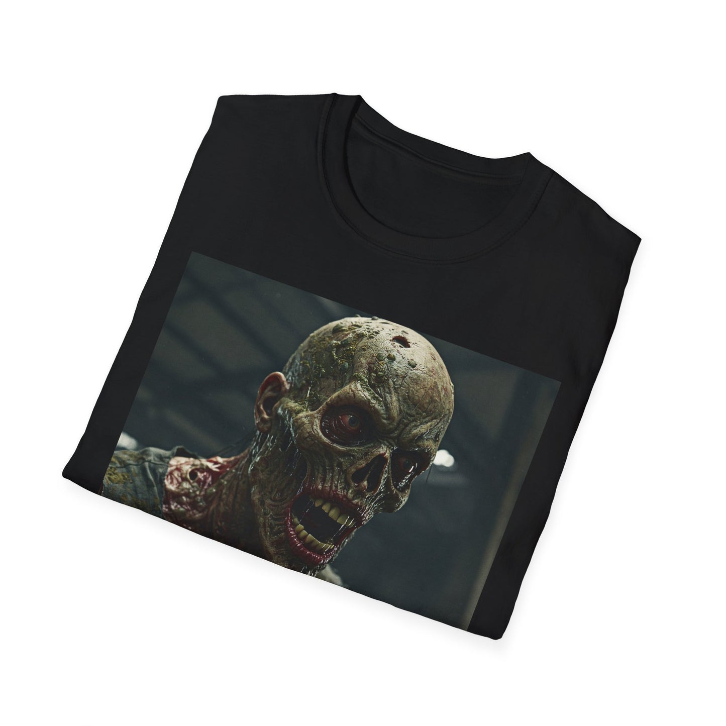 Apocalyptic Portrait Tee, bold, decaying zombie graphic