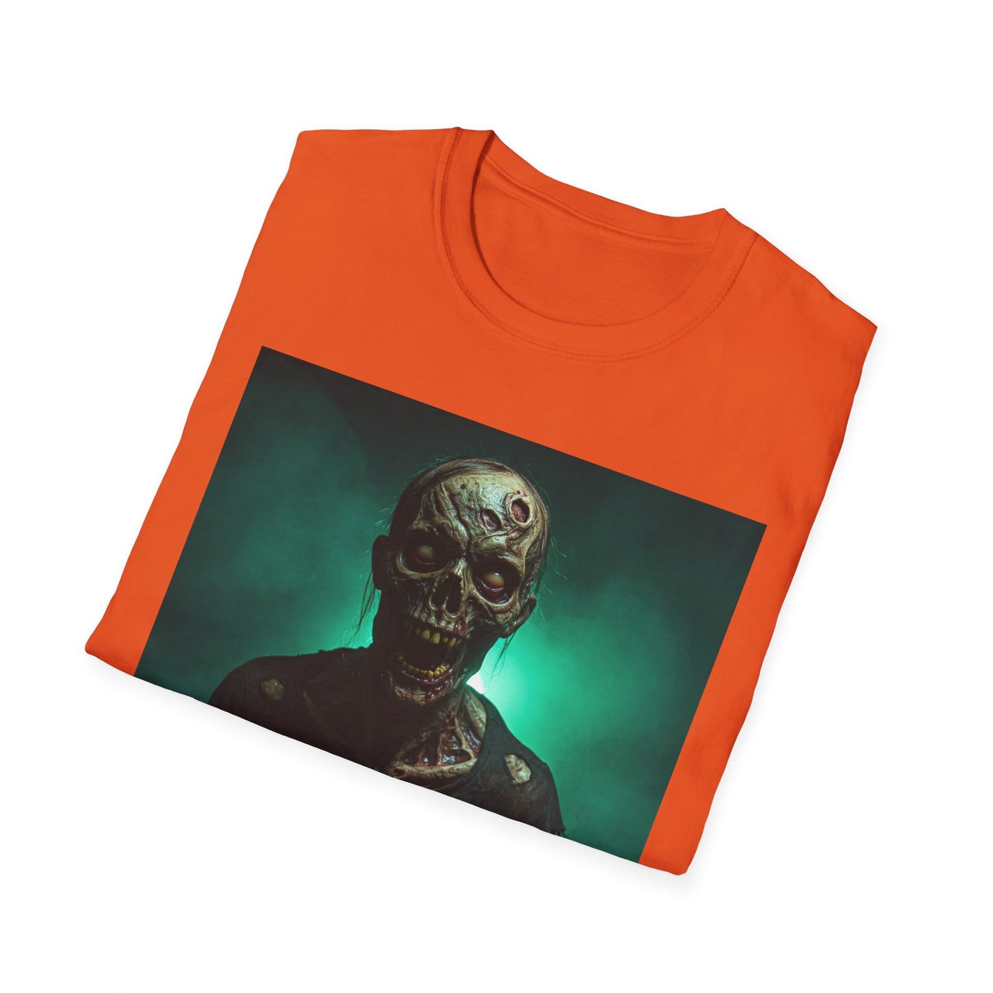 Apocalyptic Portrait Tee, bold, decaying zombie graphic