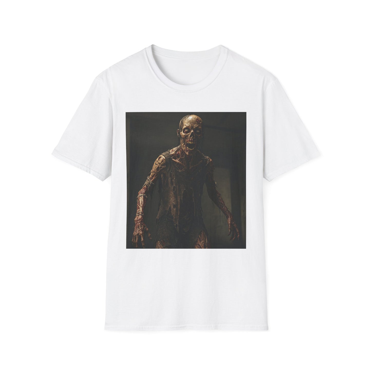 Apocalyptic Portrait Tee, bold, decaying zombie graphic