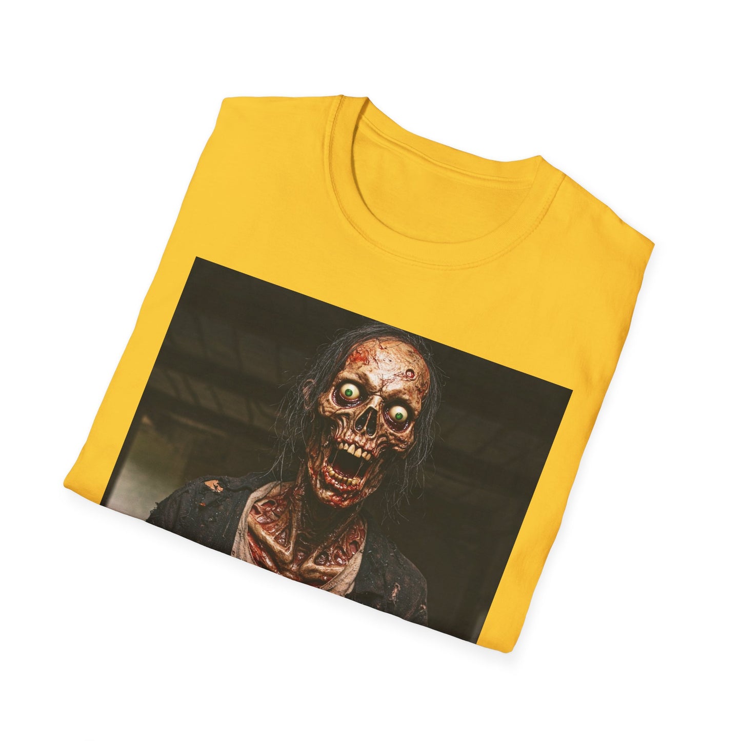 Apocalyptic Portrait Tee, bold, decaying zombie graphic