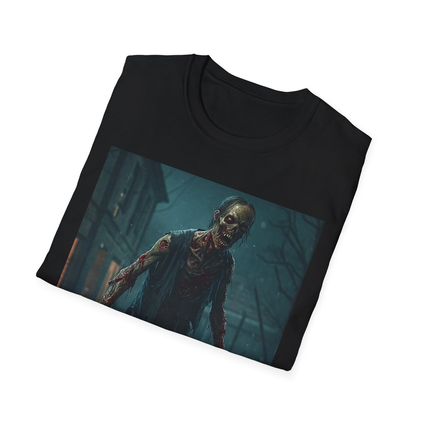 Apocalyptic Portrait Tee, bold, decaying zombie graphic