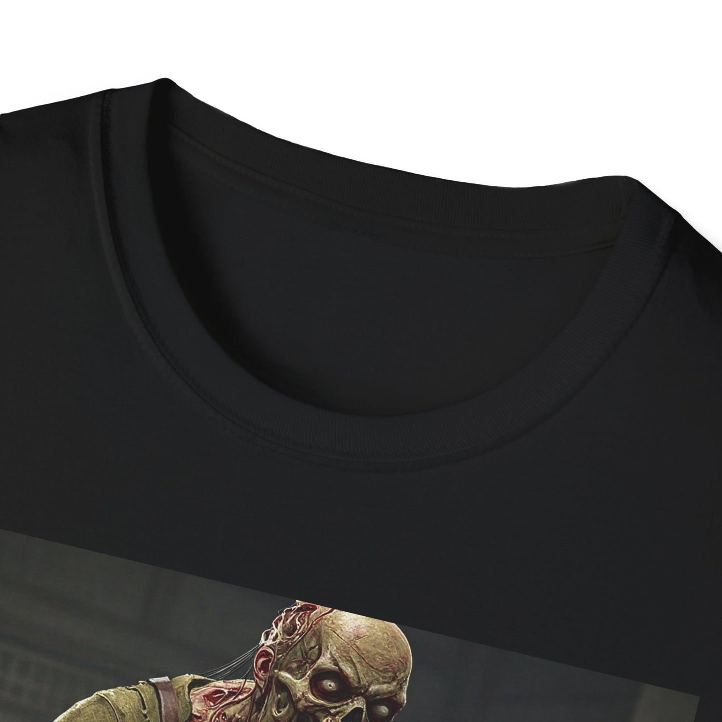 Apocalyptic Portrait Tee, bold, decaying zombie graphic