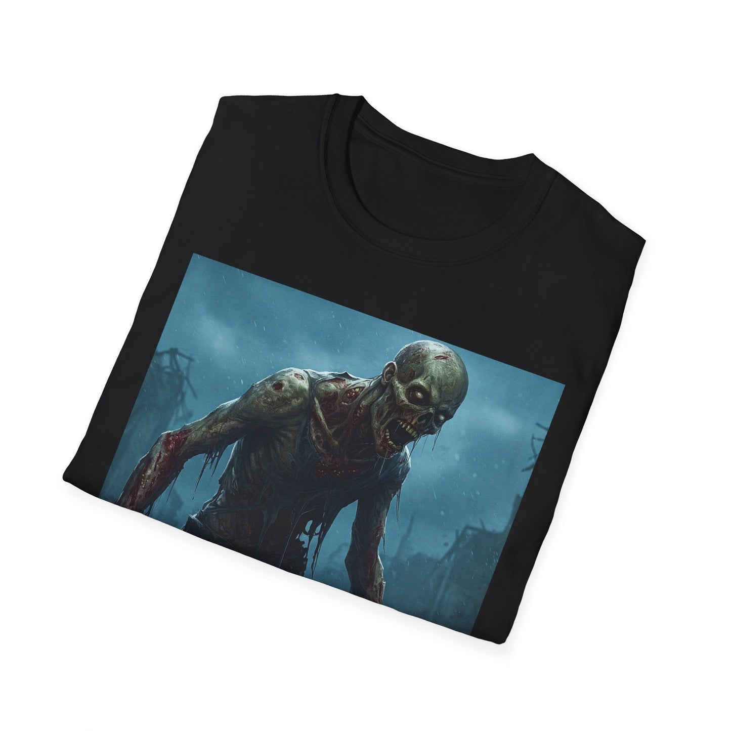 Unisex Horror Graphic T-Shirt - Zombie Design for Halloween & Horror Fans