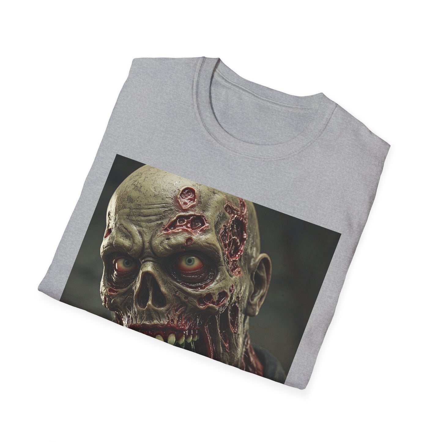 Apocalyptic Portrait Tee, bold, decaying zombie graphic