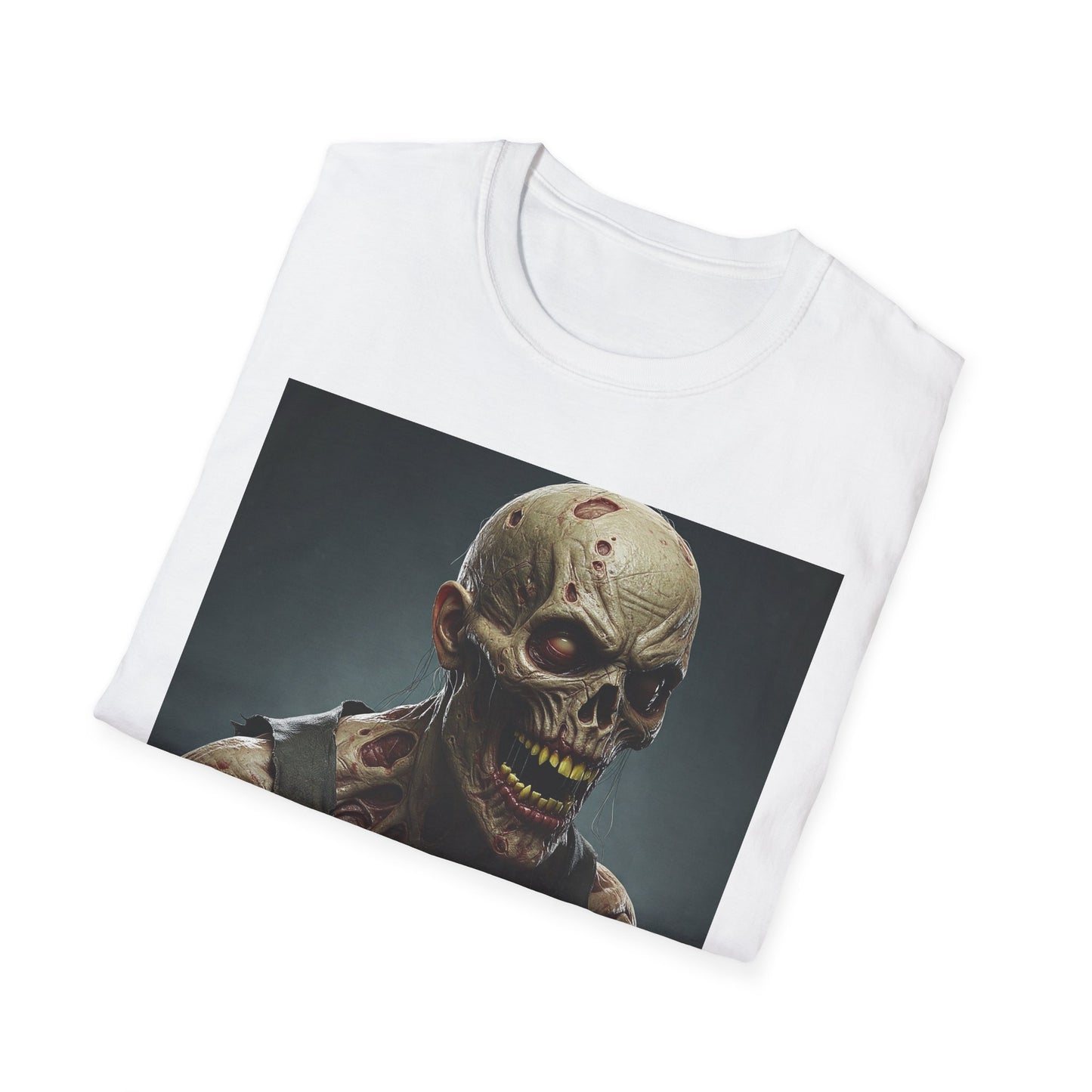 Apocalyptic Portrait Tee, bold, decaying zombie graphic