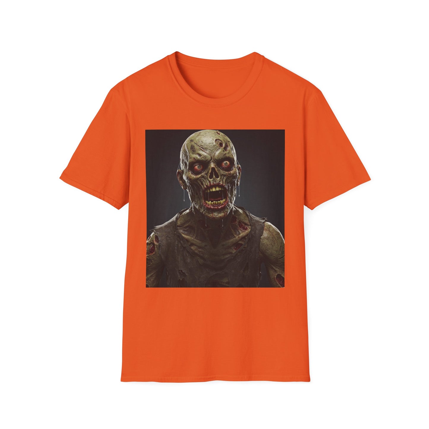 Apocalyptic Portrait Tee, bold, decaying zombie graphic Halloween & Horror Fans