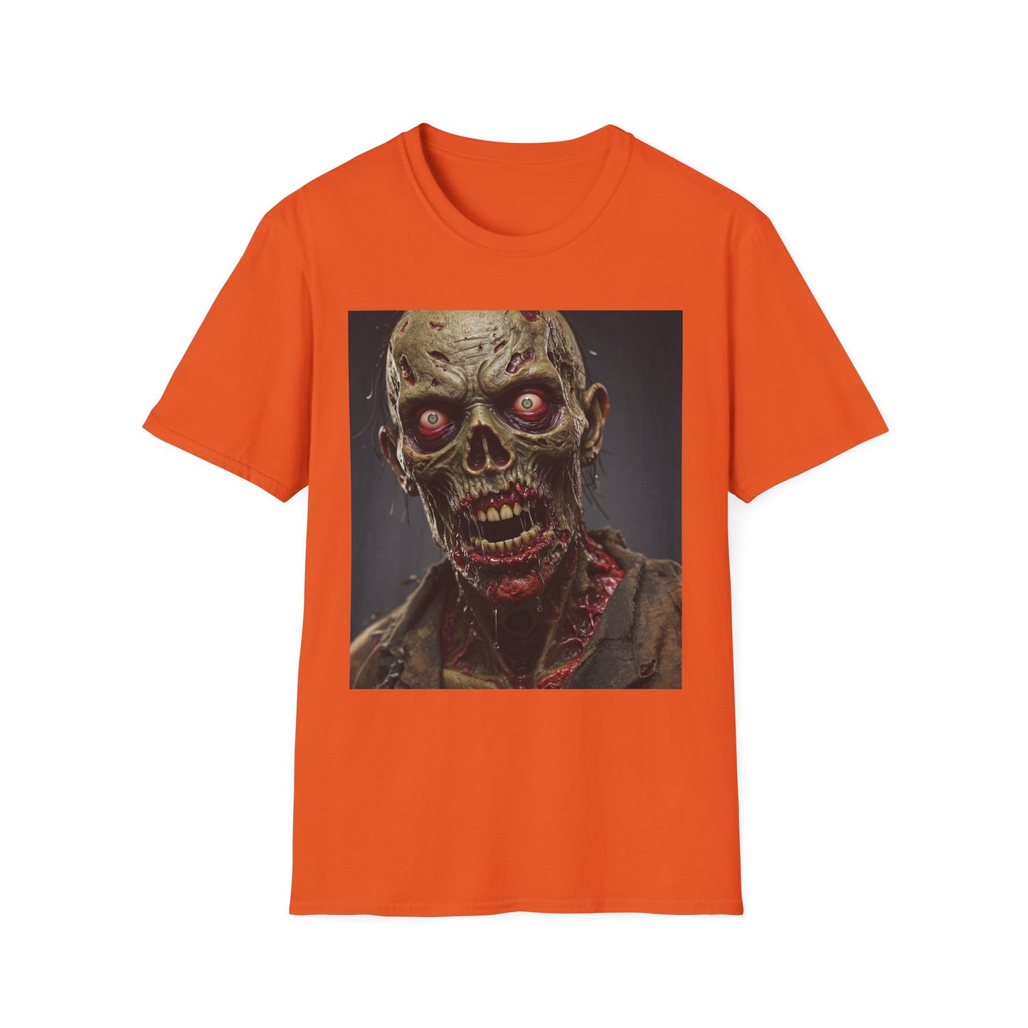 Apocalyptic Portrait Tee, bold, decaying zombie graphic