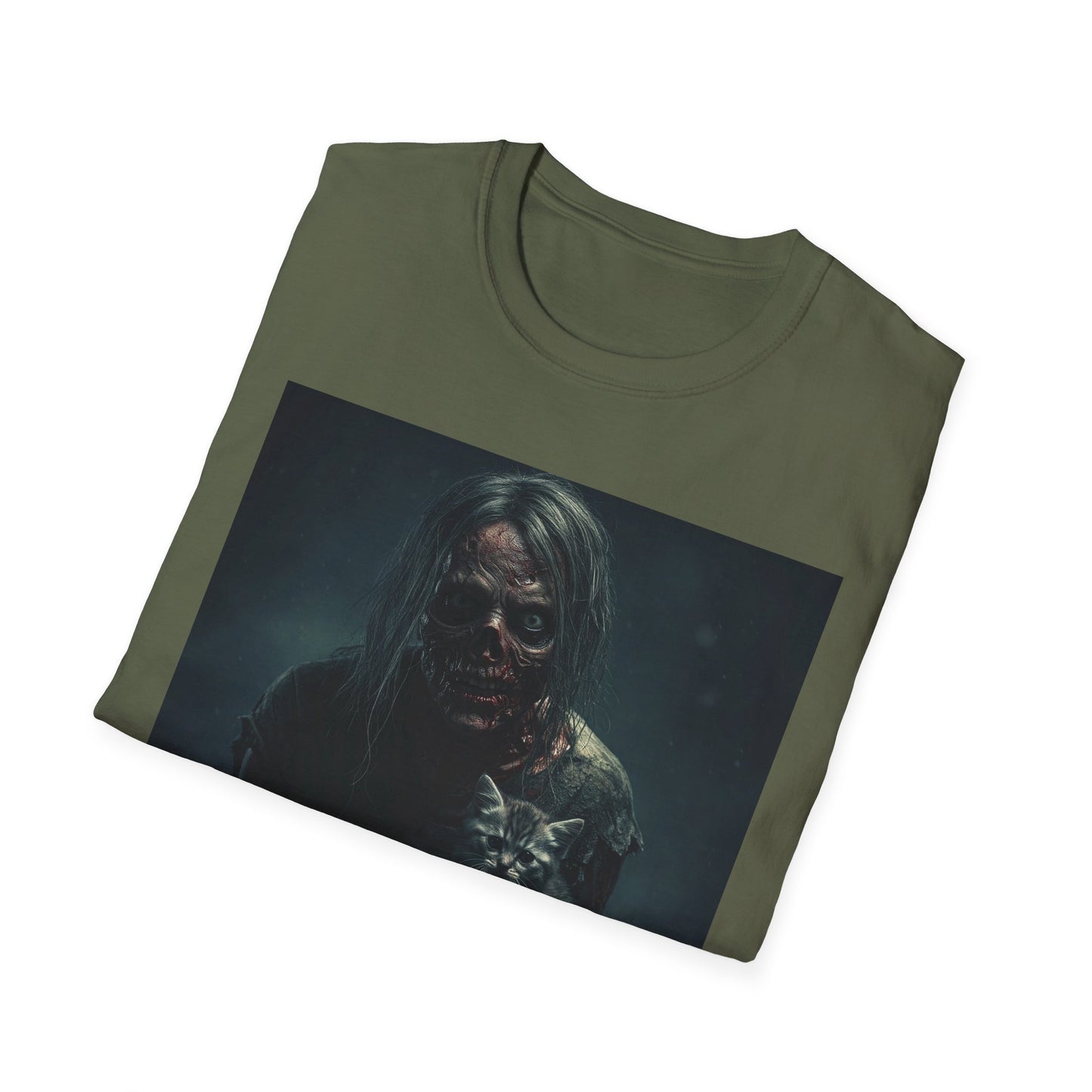 Apocalyptic Portrait Tee, bold, decaying zombie graphic