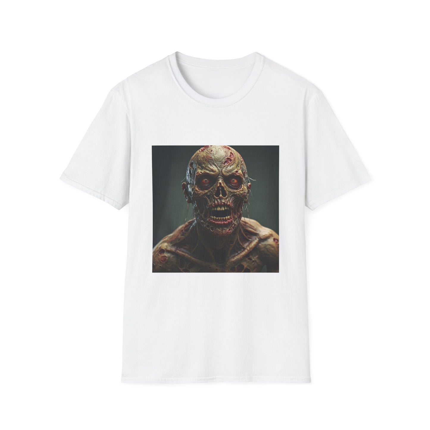 Apocalyptic Portrait Tee, bold, decaying zombie graphic